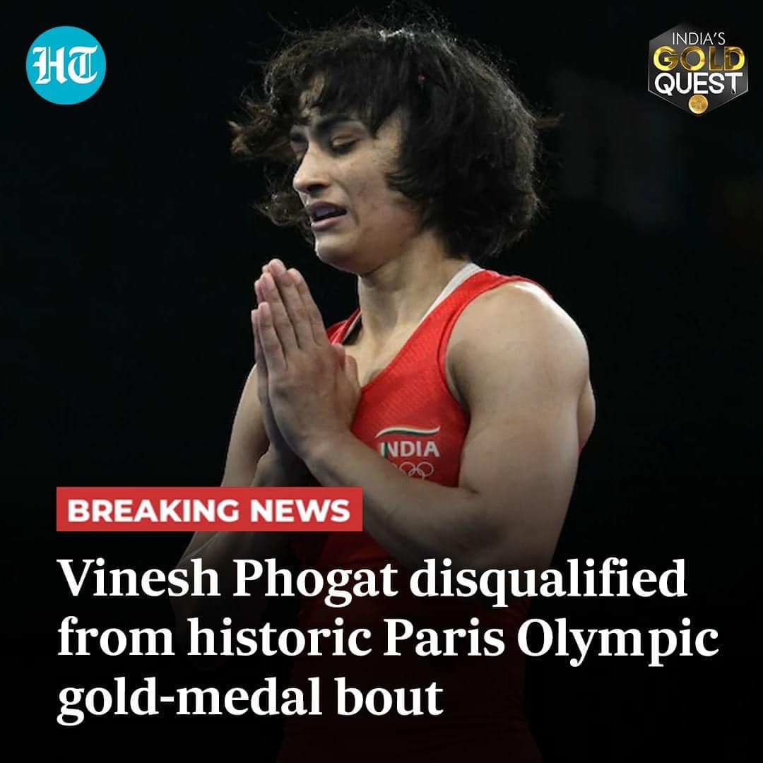 Jeevan - 🚨 BREAKING | Vinesh Phogat has been officially disqualified ...