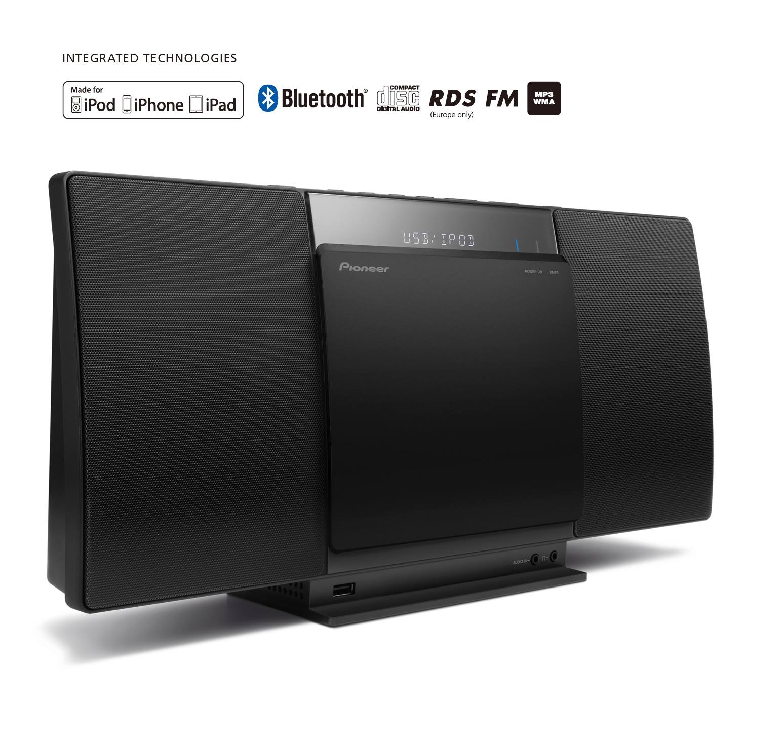 Pioneer - Pioneer “X-SMC01BT-K / W” Slim CD Micro System with iPod