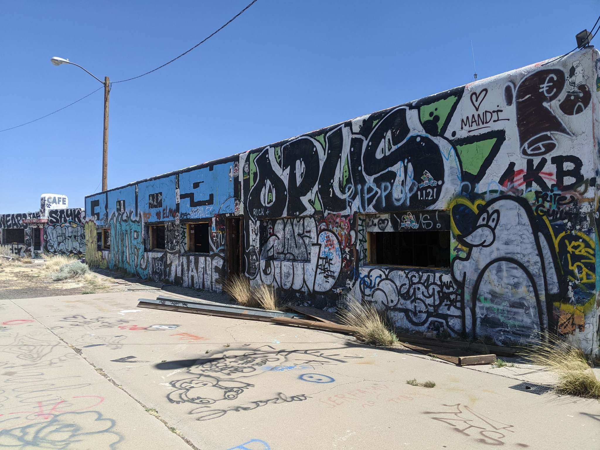 Twin Arrows on Route 66 beyond saving due to vandalism
