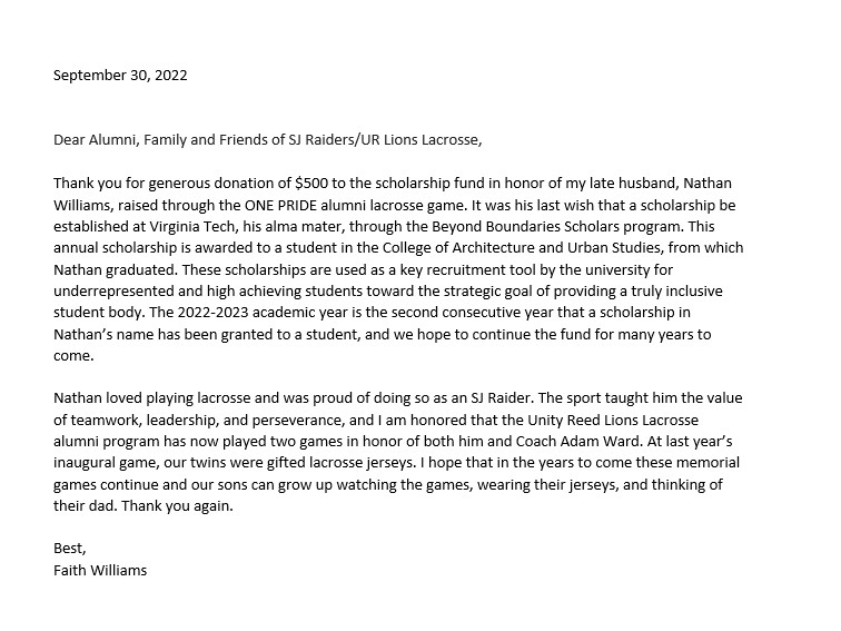 Unity Reed High School Lacrosse | Manassas VA