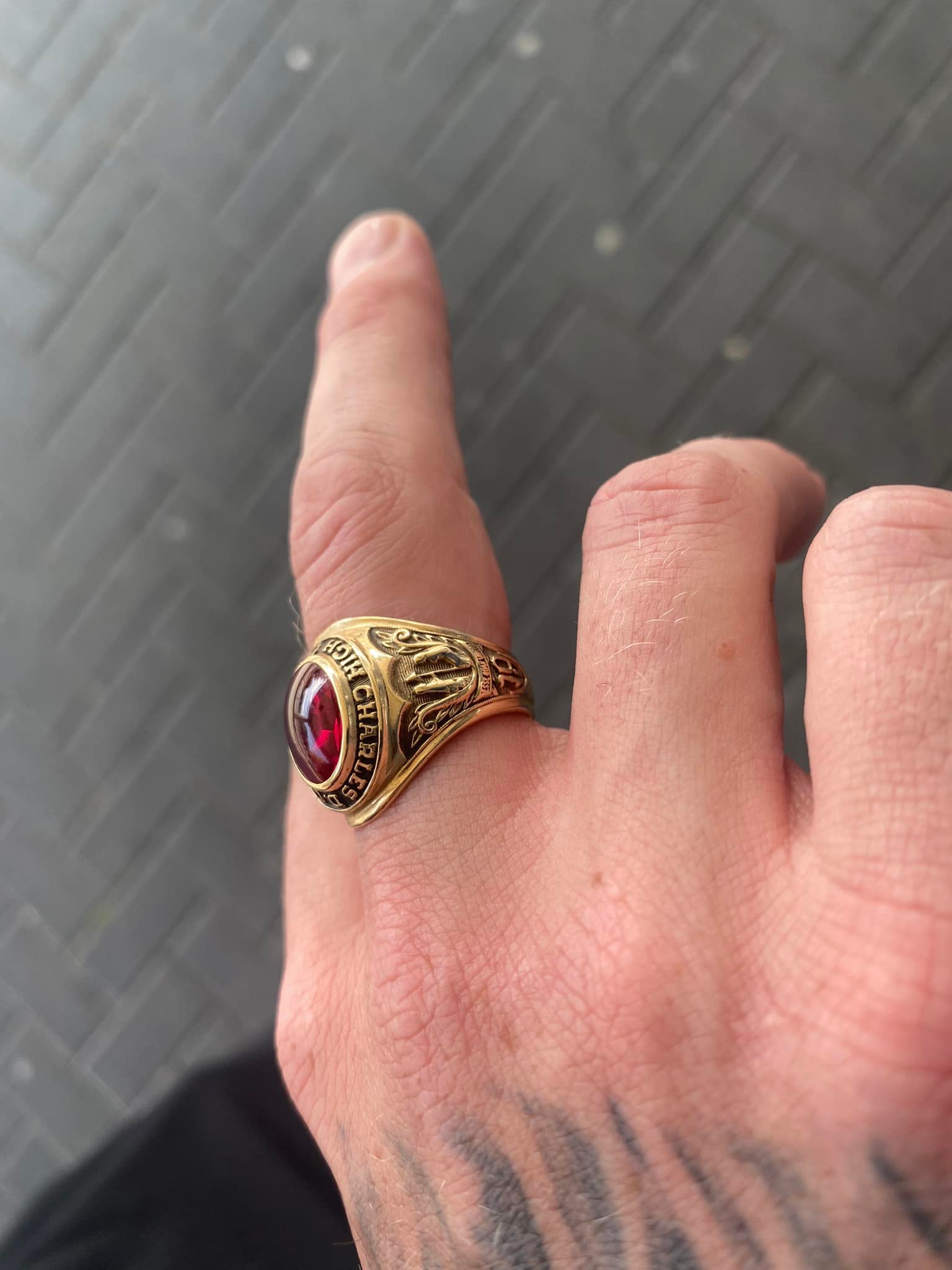 Original 1963 10k gold college ring Weighs 12 grams Best offer 