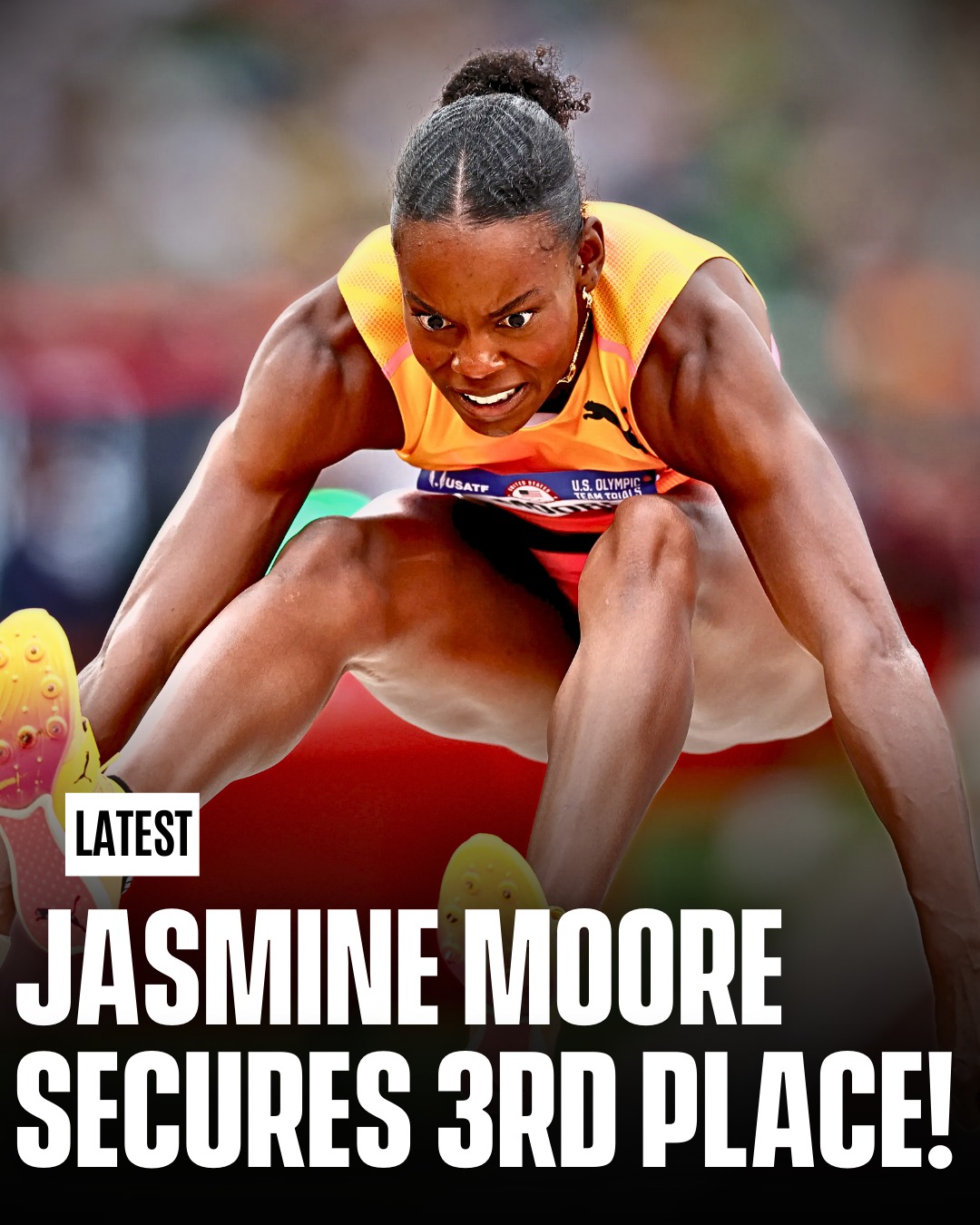 American Jasmine Moore claims 3rd place with a 6.72m SB, just behind
