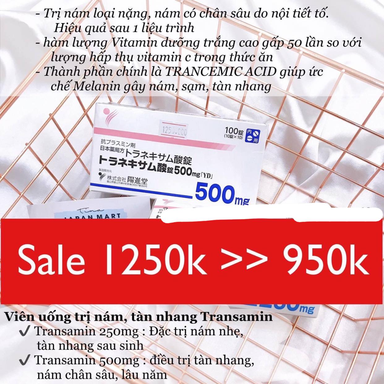 🆘🆘 Viên uống TRANSAMIN 250mg và 500mg... - Kenshop - Mẹ và Bé | Facebook