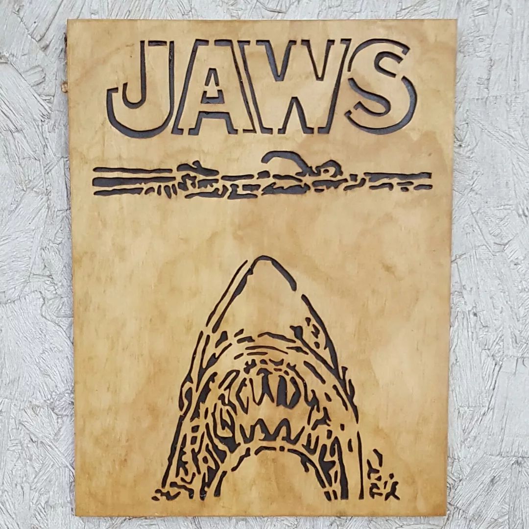 Tyler - Jaws Movie Poster Scroll Saw Portrait Pattern designed by me ...
