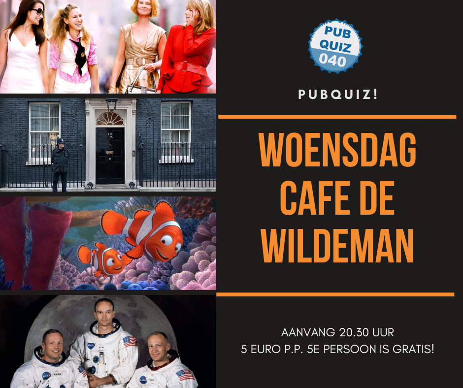 Pubquiz040 - grand cafe de Wildeman PUBQUIZ! Ook woensdag...