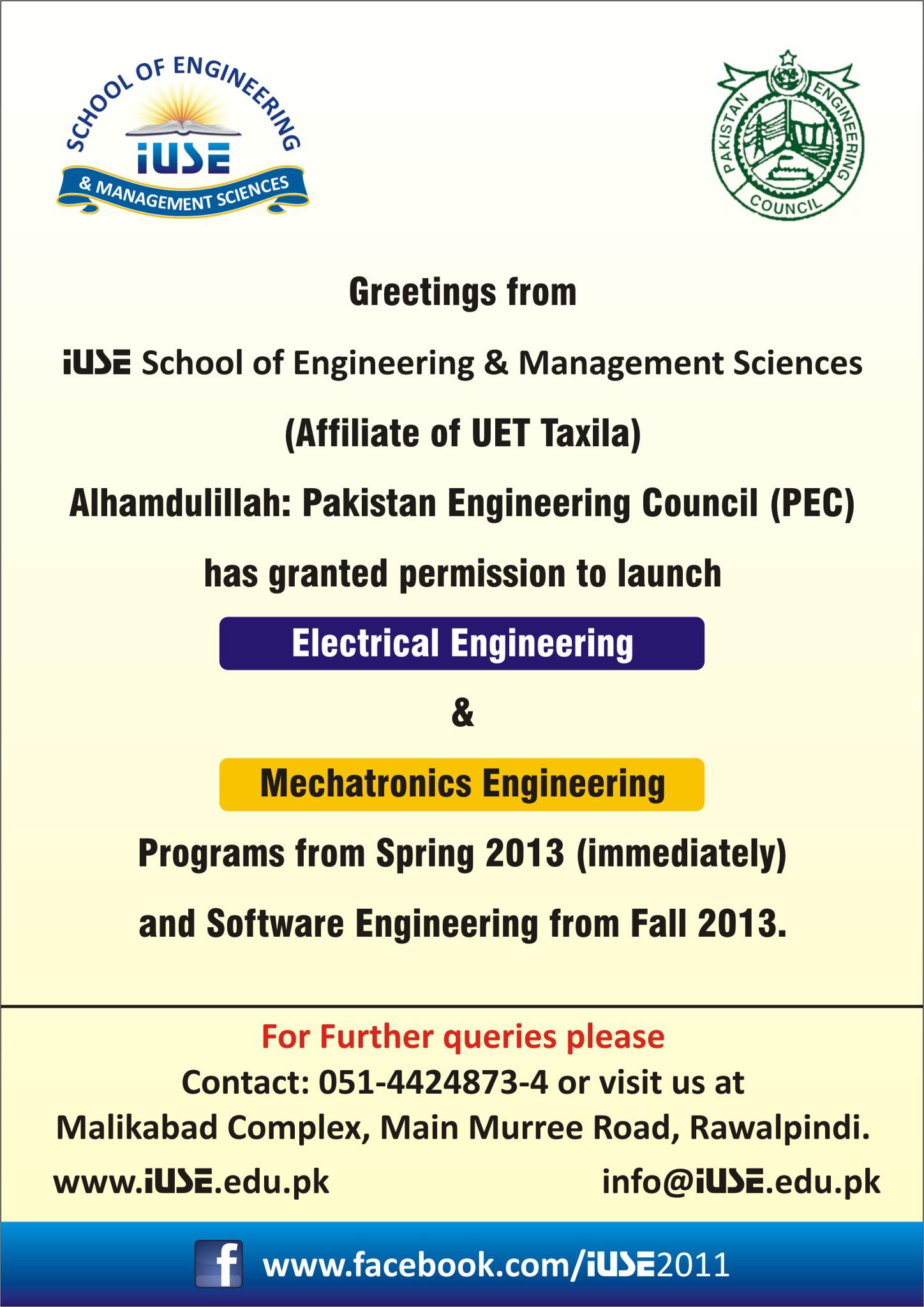 IUSE School of Engineering & Management Sciences - iUSE is now granted ...