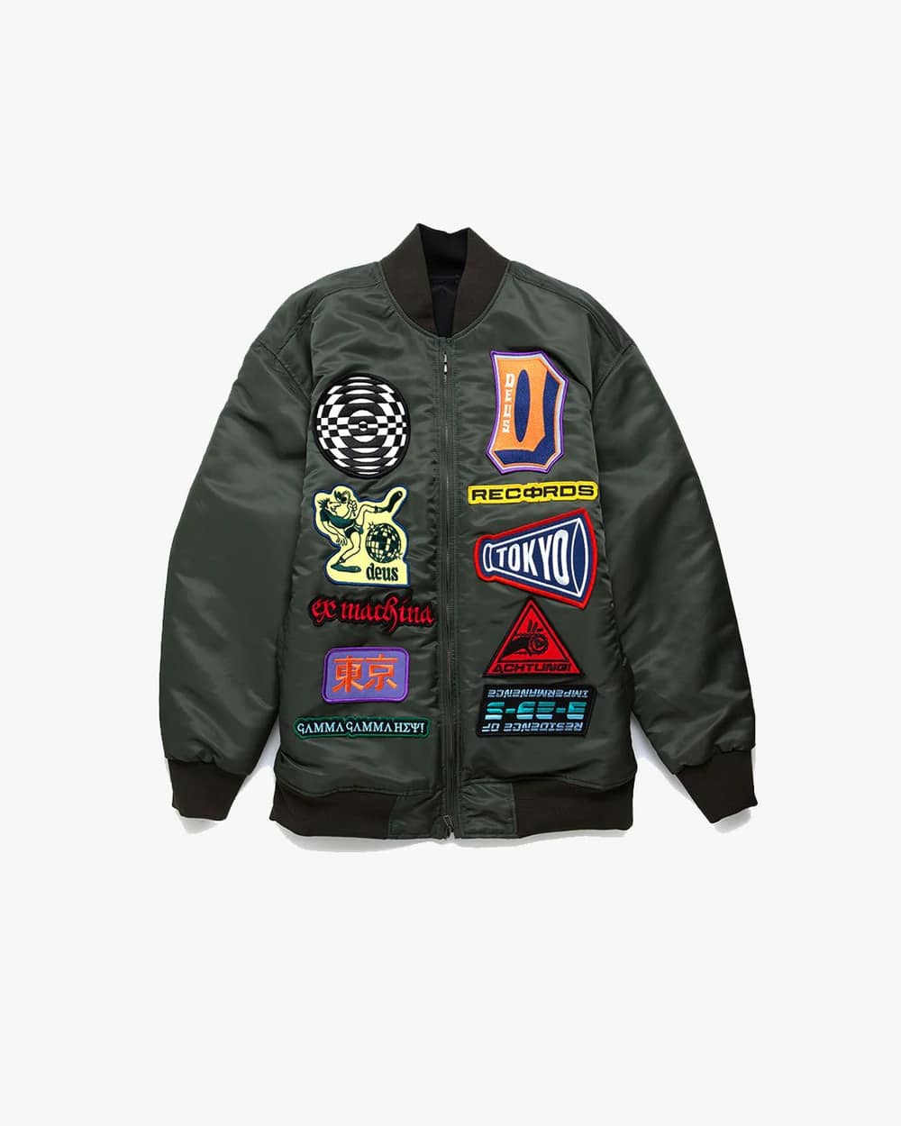 Deus Ex Machina GENREWARS BOMBER JACKET - TEAL BLACK 11,000 only