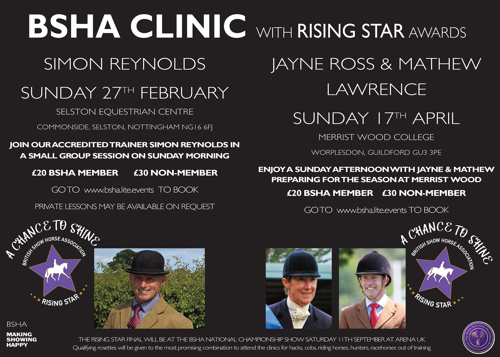 BSHA CLINIC with... - The British Show Horse Association | Facebook