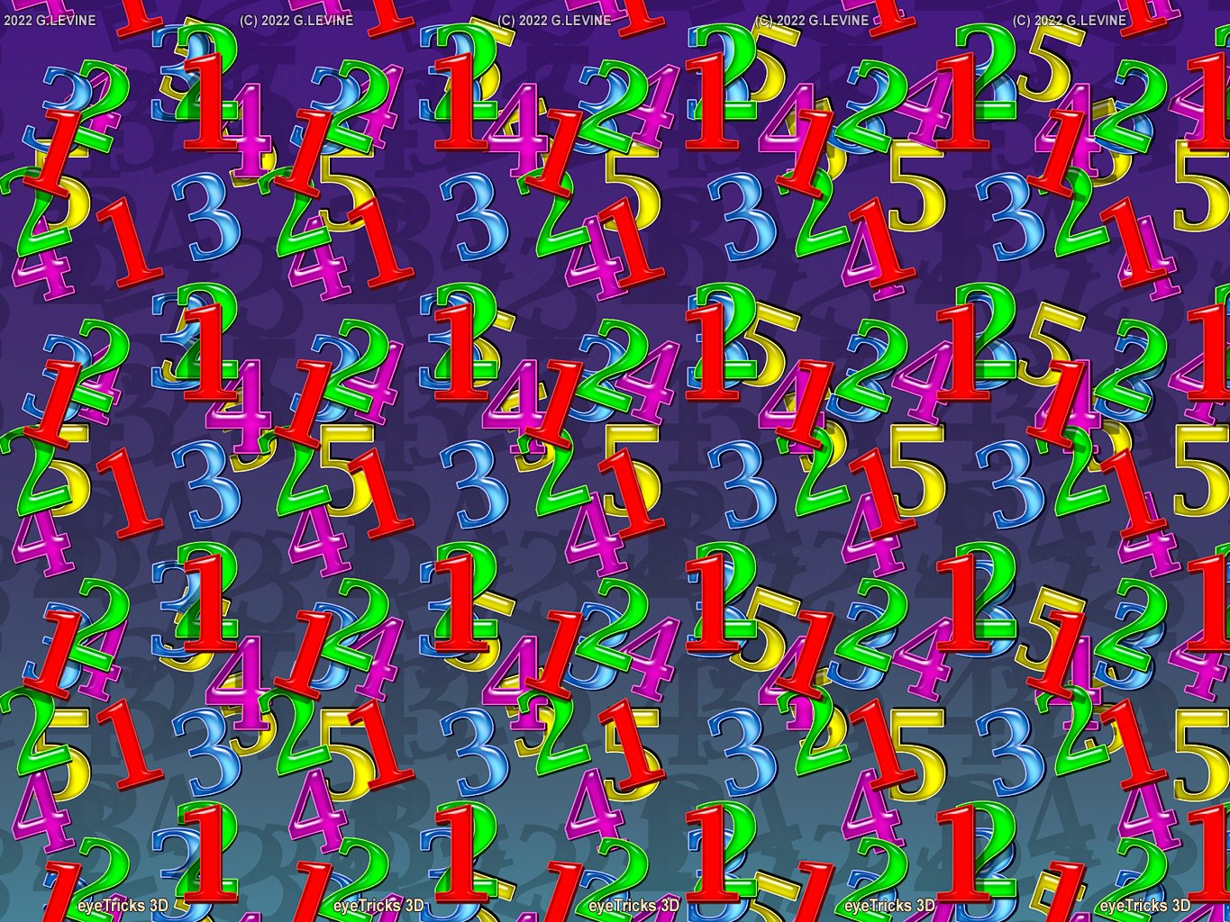 1-2-3D — There’s a Number of... - Eyetricks 3D Stereograms