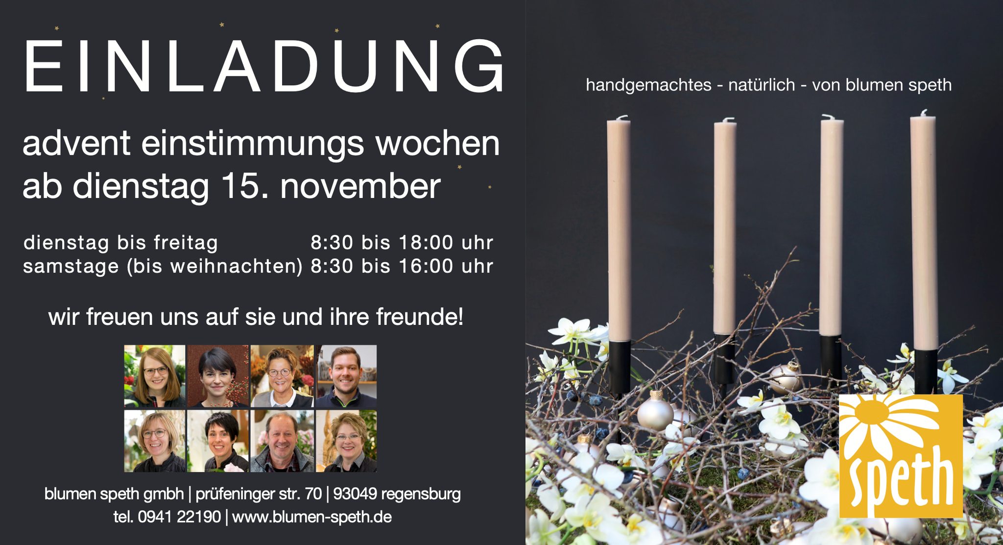 Willkommen zu unseren langen... - Blumen Speth GmbH