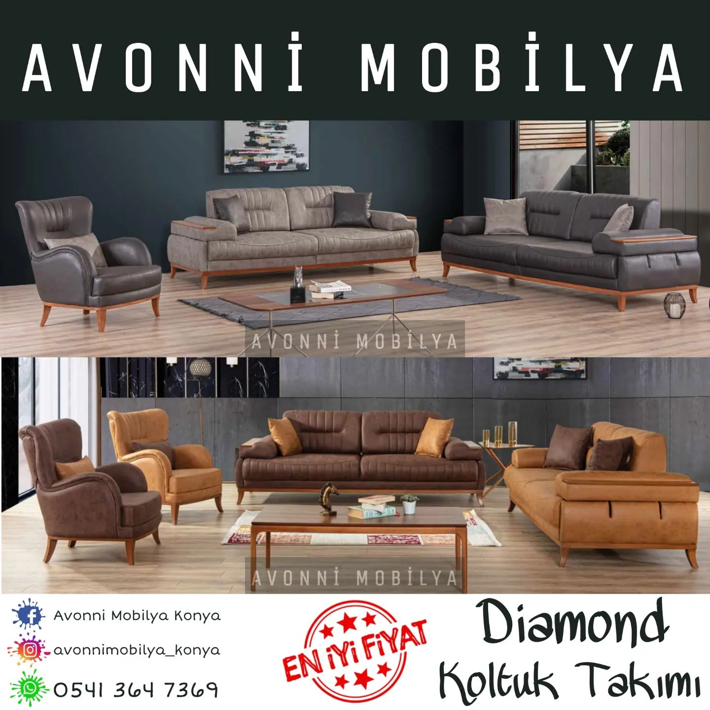 🛋️Diamond Koltuk Takımı En Uygun... - Avonni Mobilya Konya | Facebook