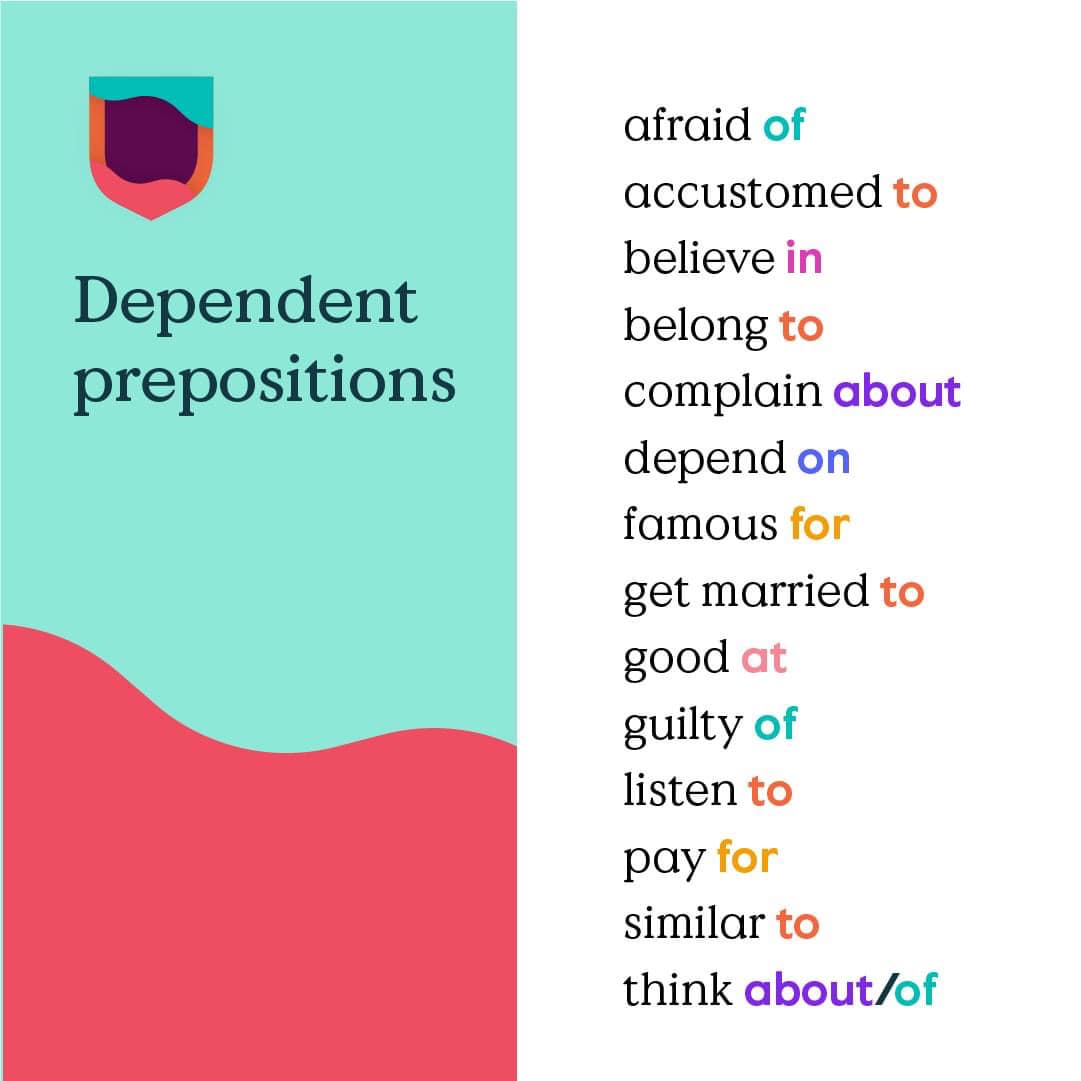 Dependent prepositions... - Madam Woon's English Classroom