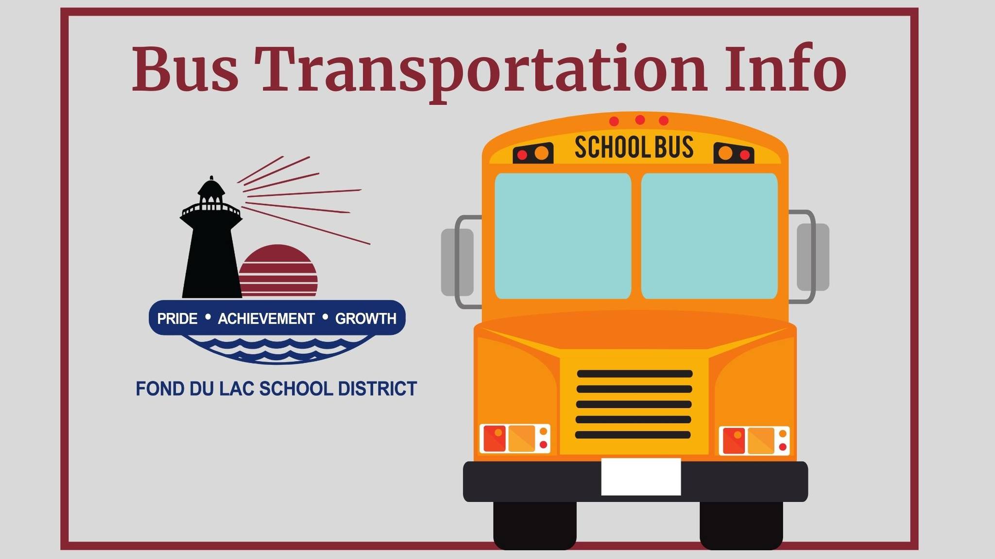 IMPORTANT BUS TRANSPORTATION... - Fond du Lac School District | Facebook