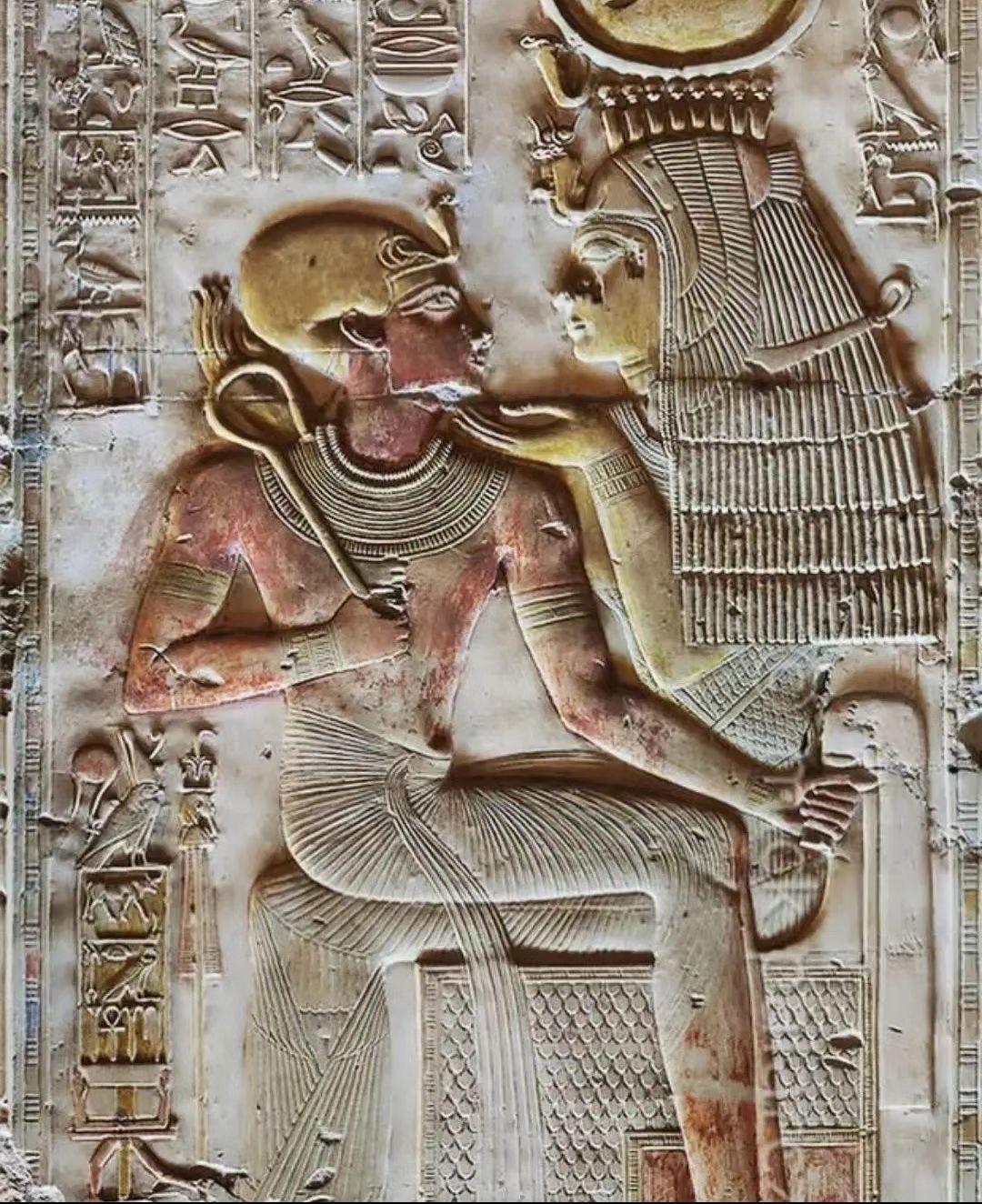 Ancient - The captivating relief of Isis and the young Seti I at Abydos ...