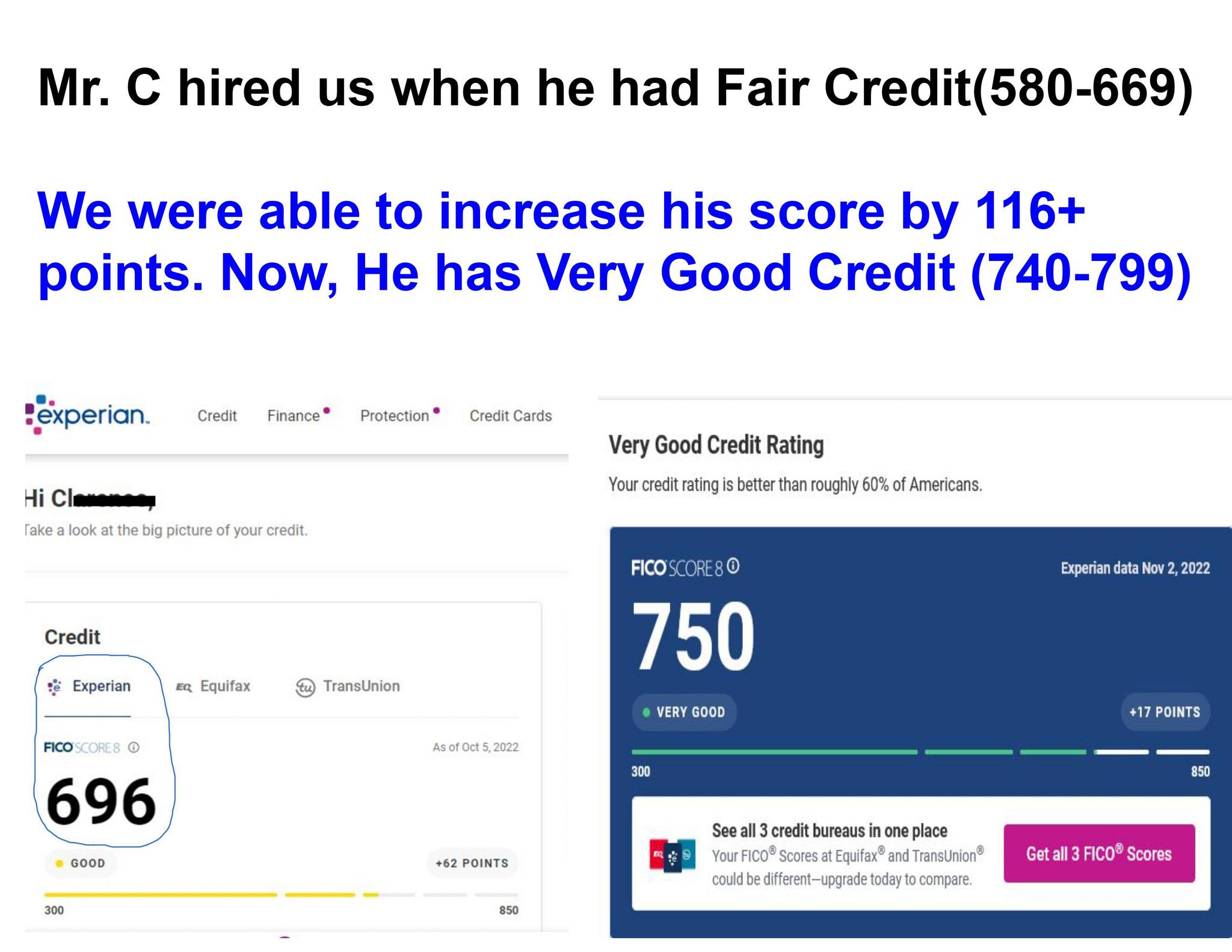 Deserving - Deserving Desirable Credit got this customer 116+ points ...