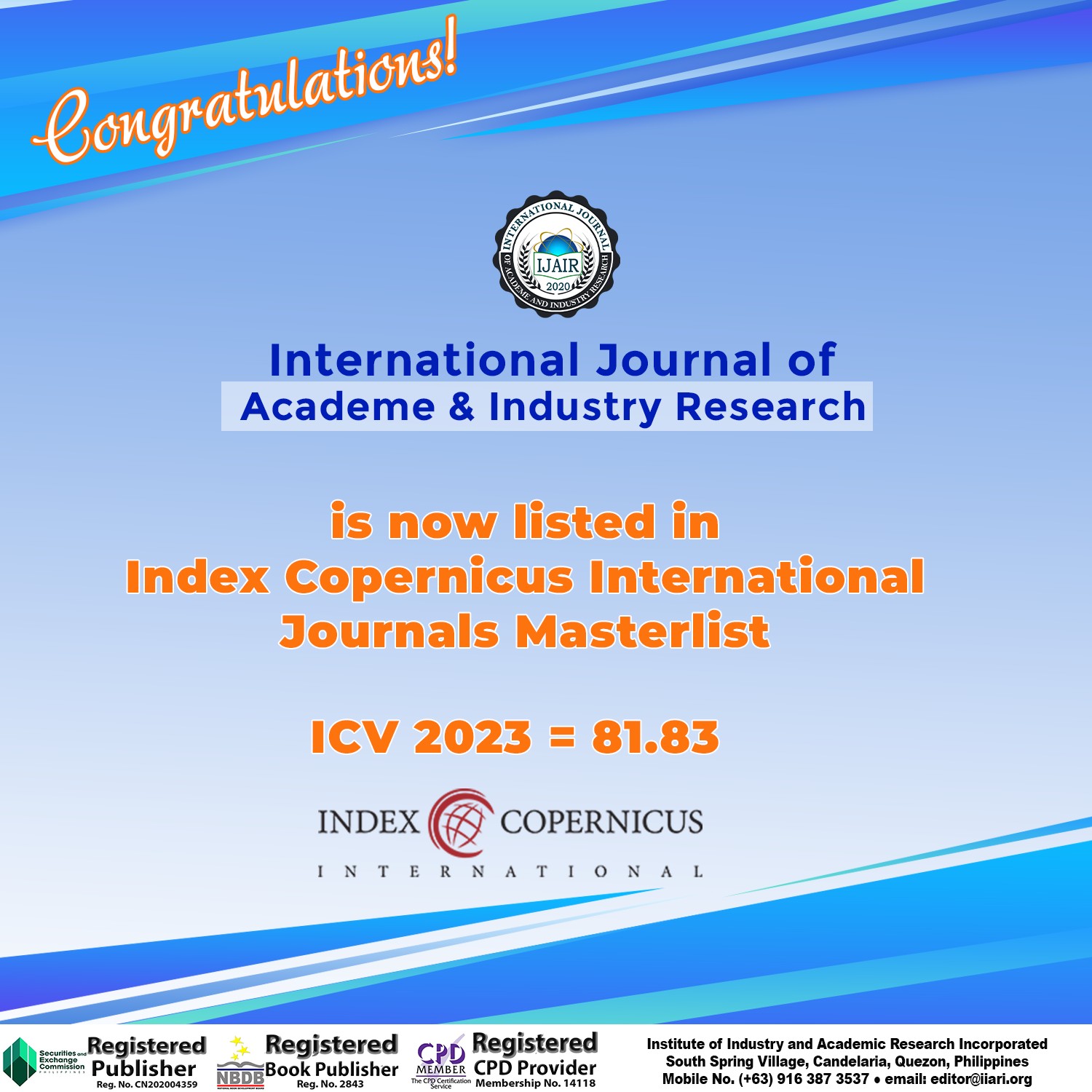 Institute of Industry and Academic Research Incorporated