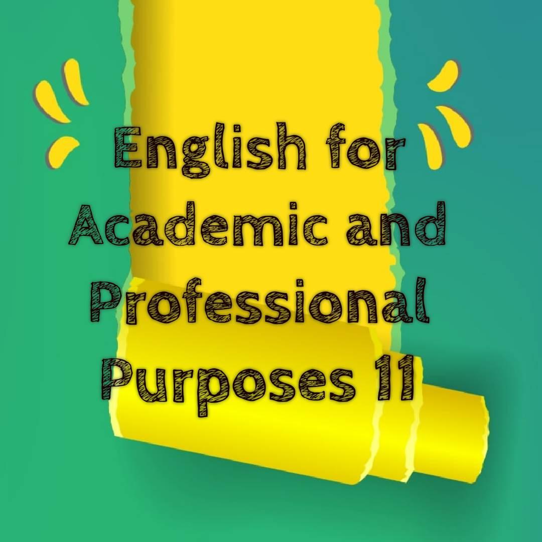 English for Academic and Professional Purposes 11 2021-2022 | Facebook