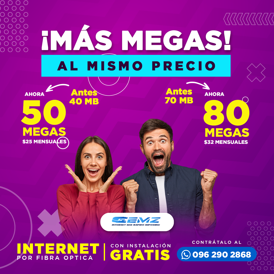 📣Te damos ¡MÁS MEGAS! en... - CEMZ - Proveedor de Internet | Facebook