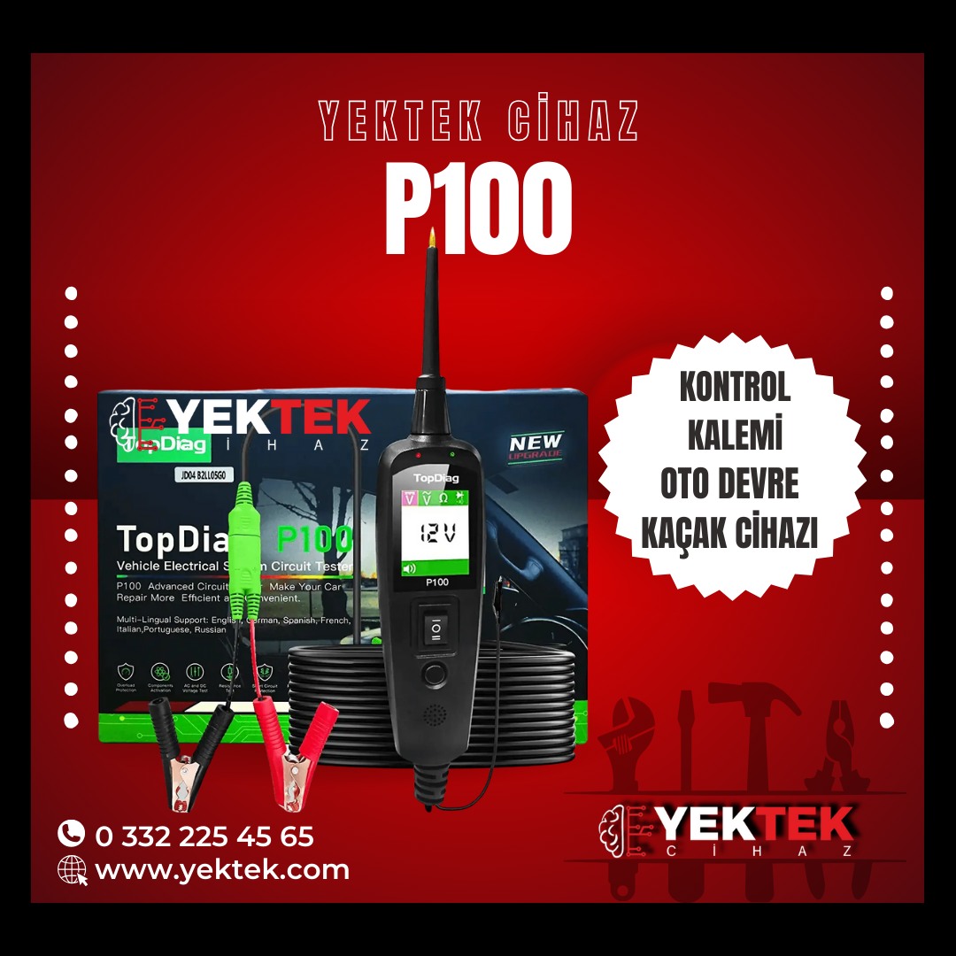 Yek - TopDiag P100 Nedir? P100 Güç Devresi Prob Kiti öncelikle otomobil ...