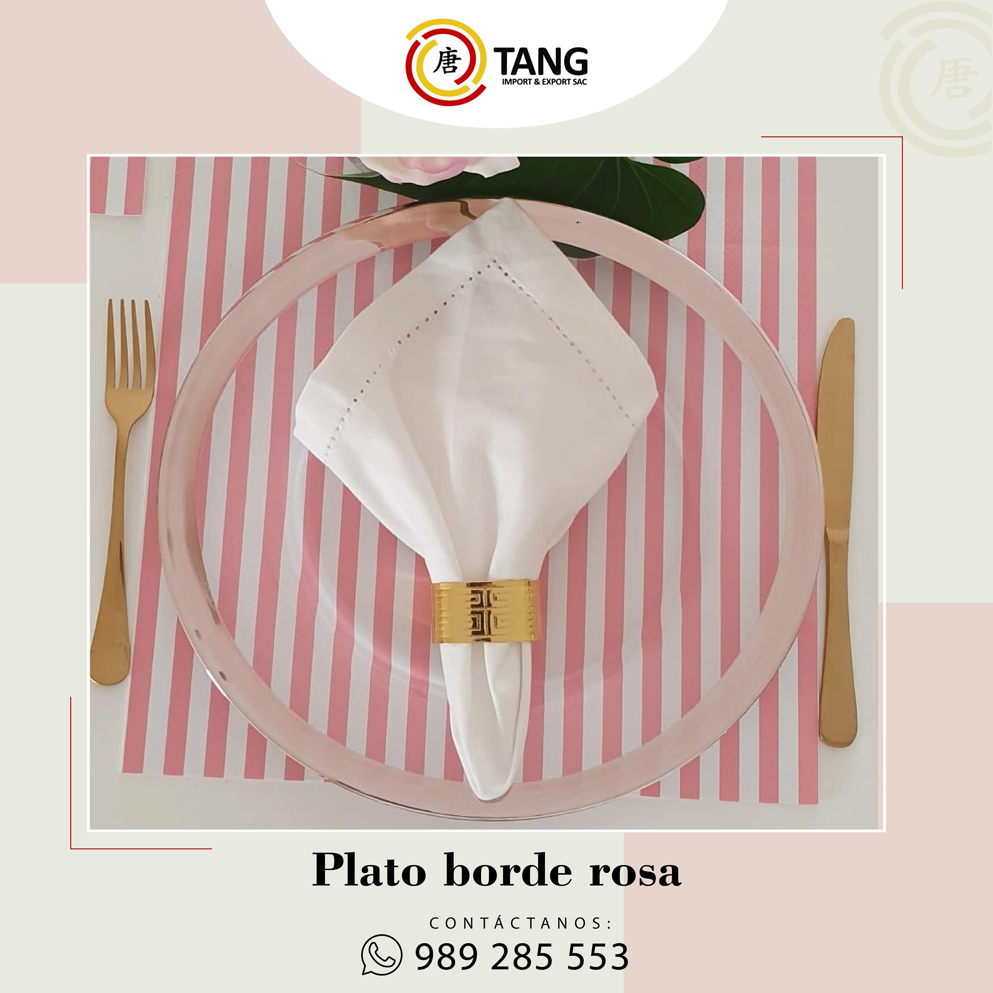 ¡PLATO BORDE ROSA! 👇... - TANG - Import & Export SAC