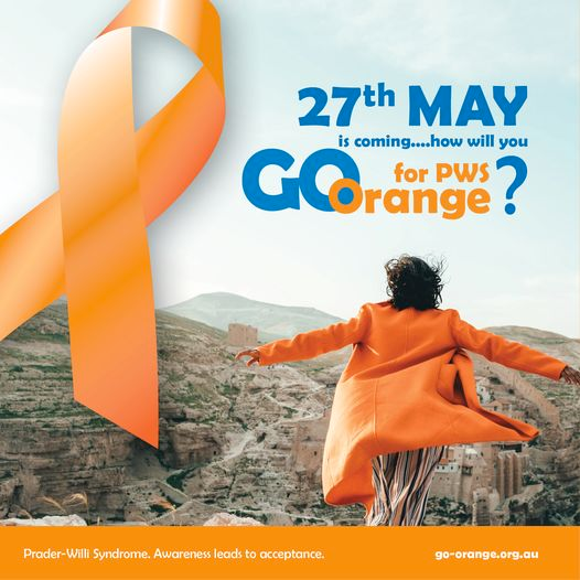 Go Orange for PWS, 2022! This month is Prader-Willi syndrome (PWS ...