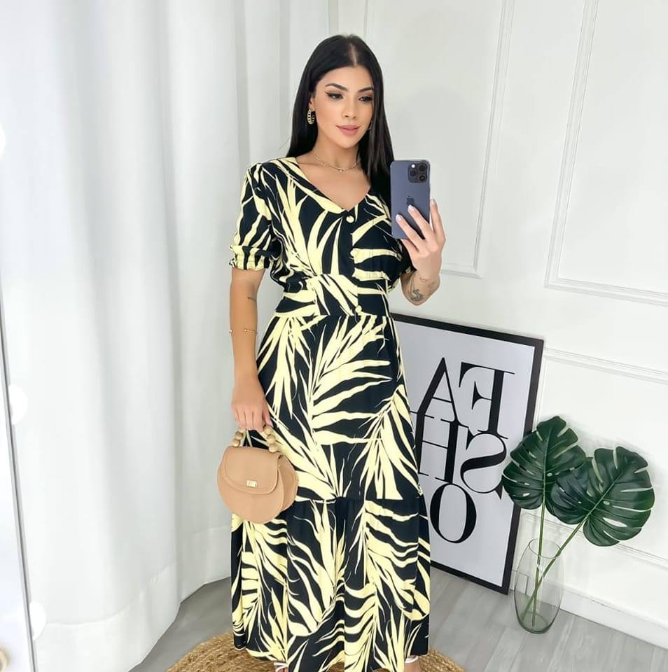Vestido con cinto TECIDO VISCOLINHO CATÁLOGO ESTÁ NO NOSSO PERFIL 📲 💻 ...