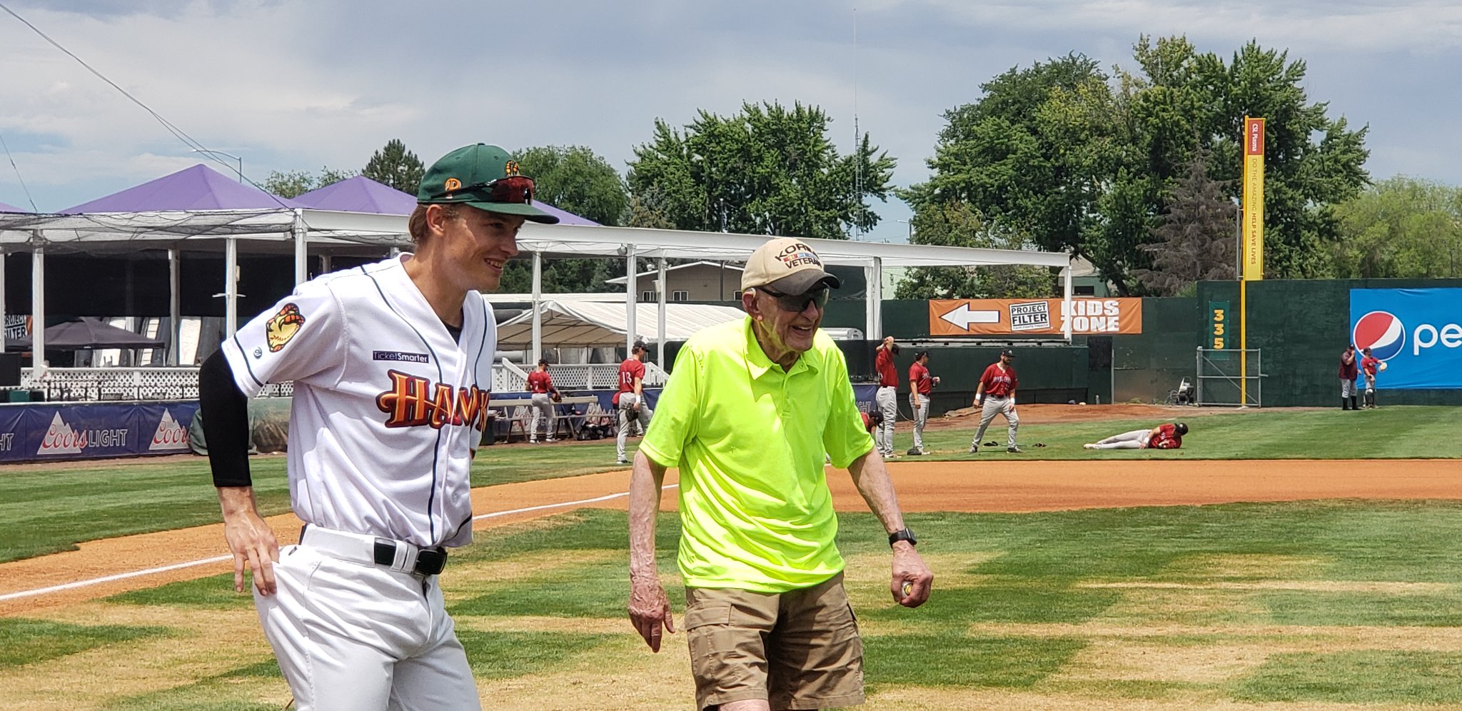 Let us root, root, root for Valley View's honorary veteran Ed Raphael ...