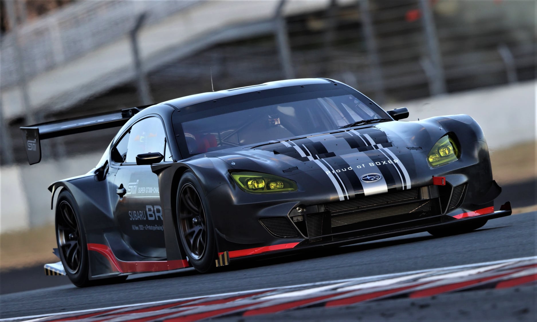 SUBARU BRZ R＆D SPORT SUPER GT GT300 2021 2021 Subaru BRZ R&D Sport GT300 champion on display
