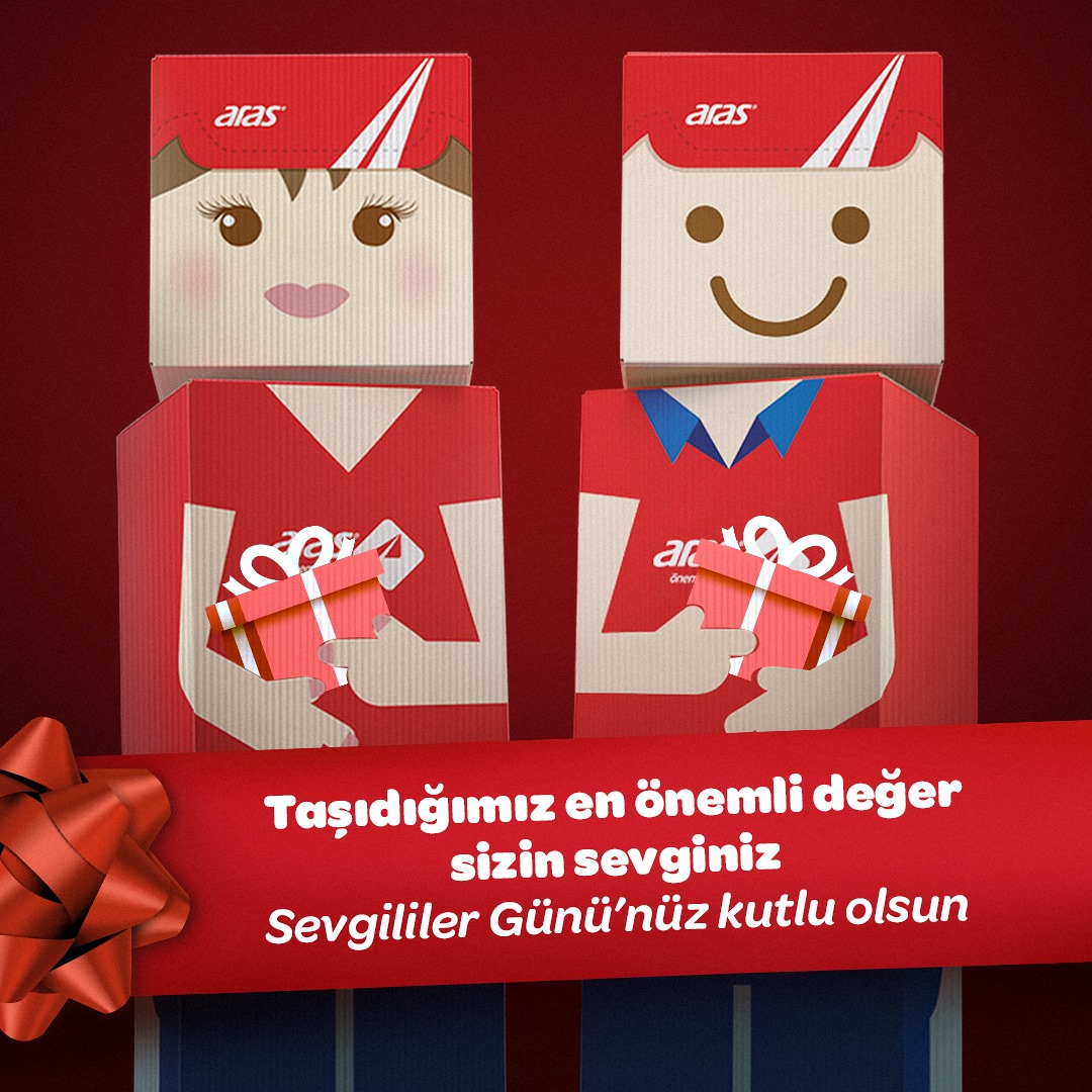 aras kargo tasidigimiz en onemli deger sizin sevginiz sevgililer gununuz kutlu olsun araskargo sevgililergunu facebook