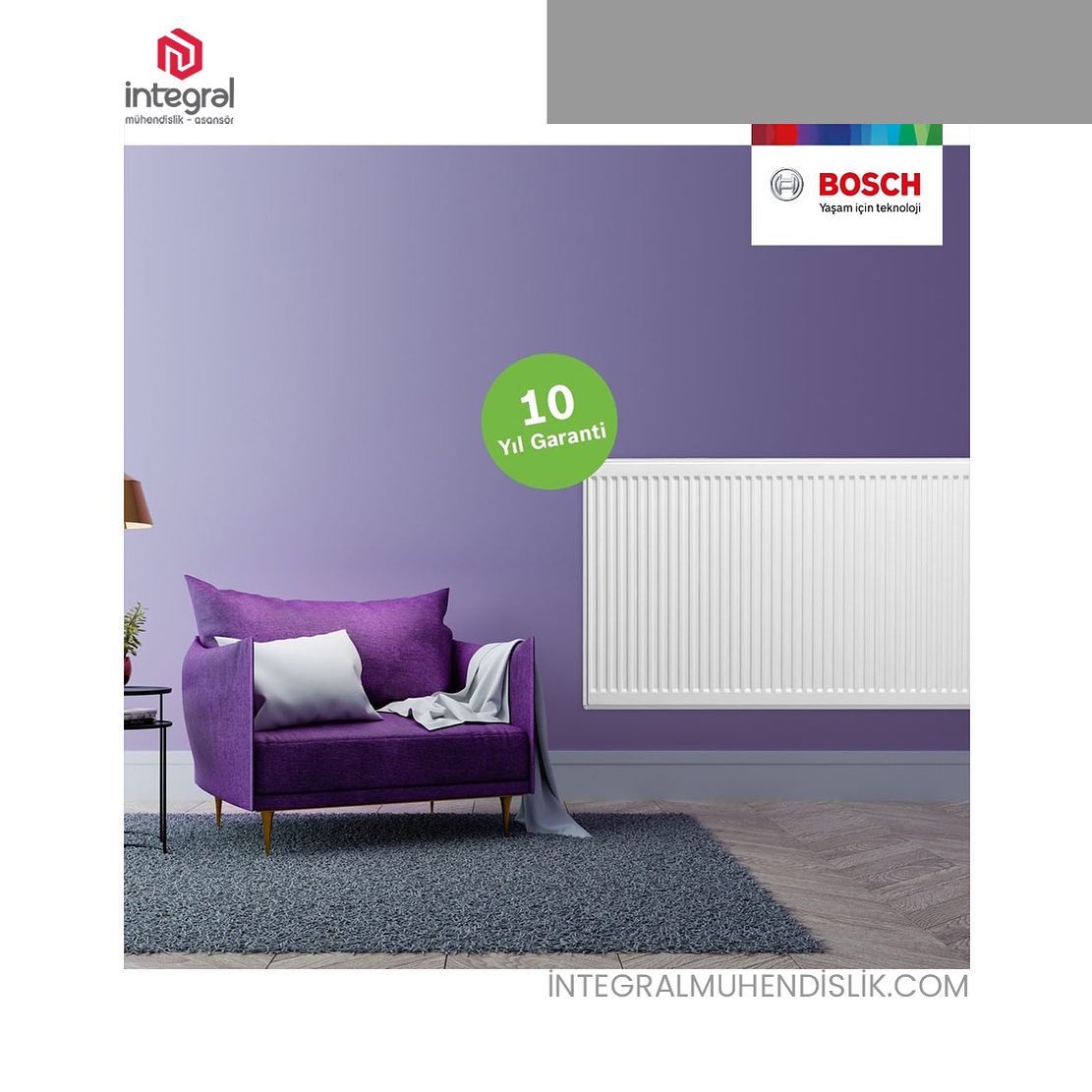 İntegral - Bosch Heat Radiator 2000 panel radyatör güçlü ısıtması ...