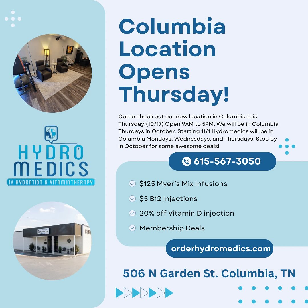 vitamin b12 injections in north columbia Hydromedics opens second Franklin location for IV hydration and therapy Methylprednisolone Acetate Injectable Suspension, Treatment:6 Months electrolyte balance