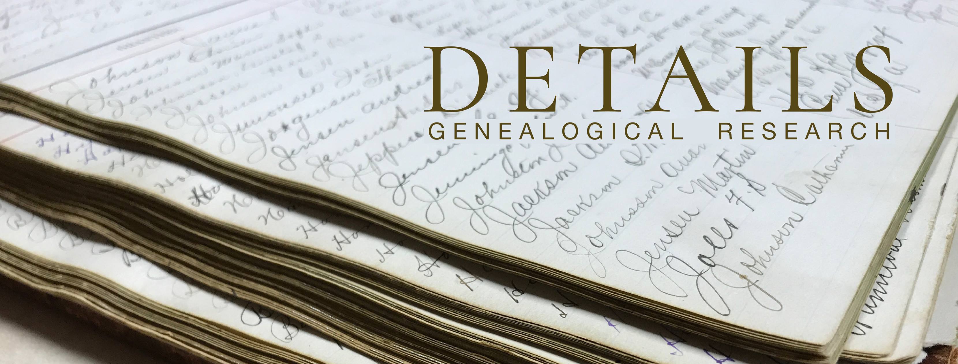 Photo inspiration: Picture Idea: Details Genealogical Research