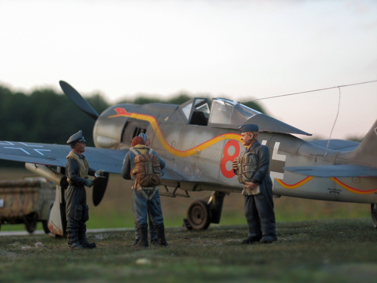 Fw-190 models in 1/48th scale from various manufacturers