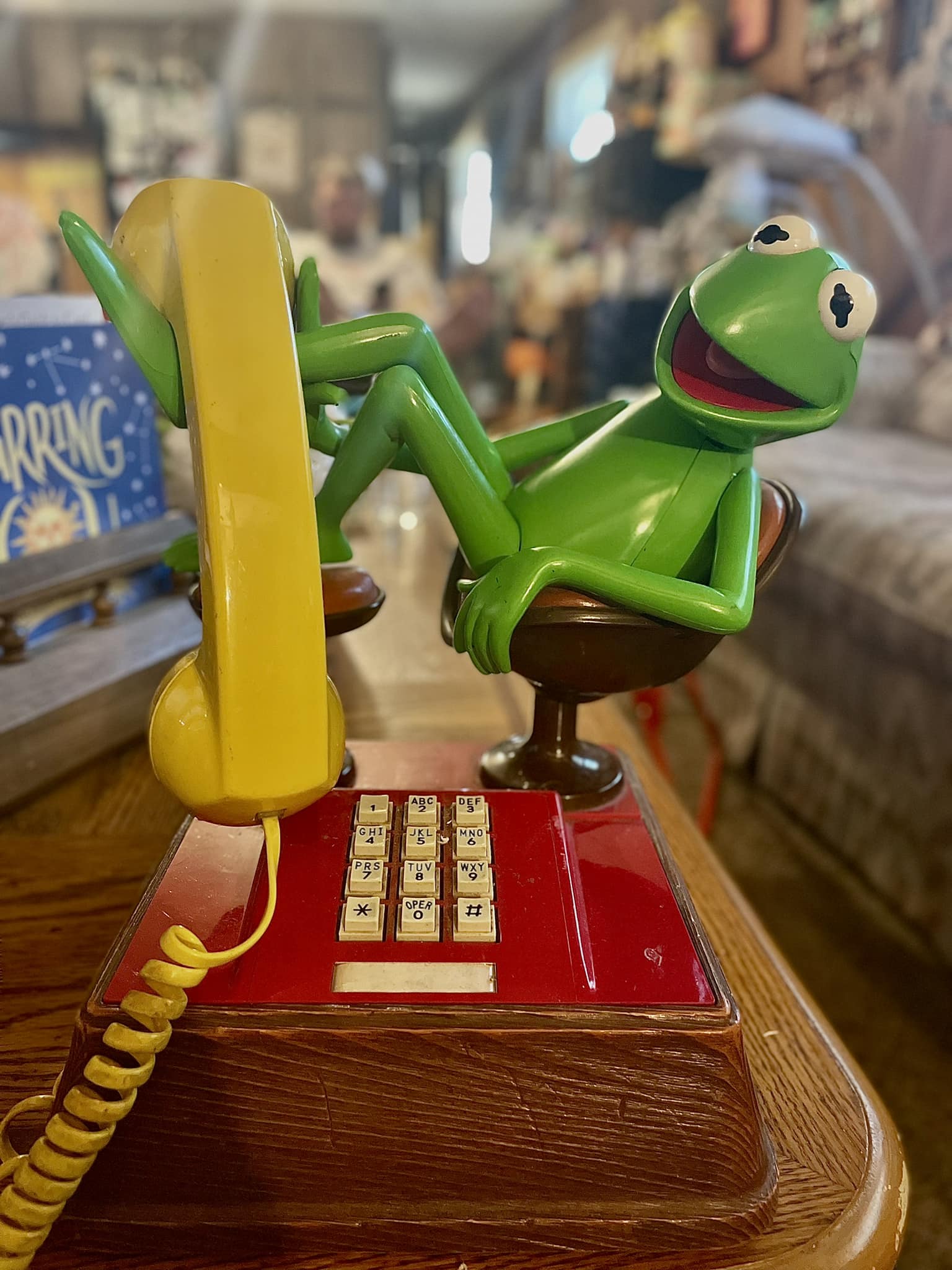 Vintage Kermit the Frog phone found at yard sale