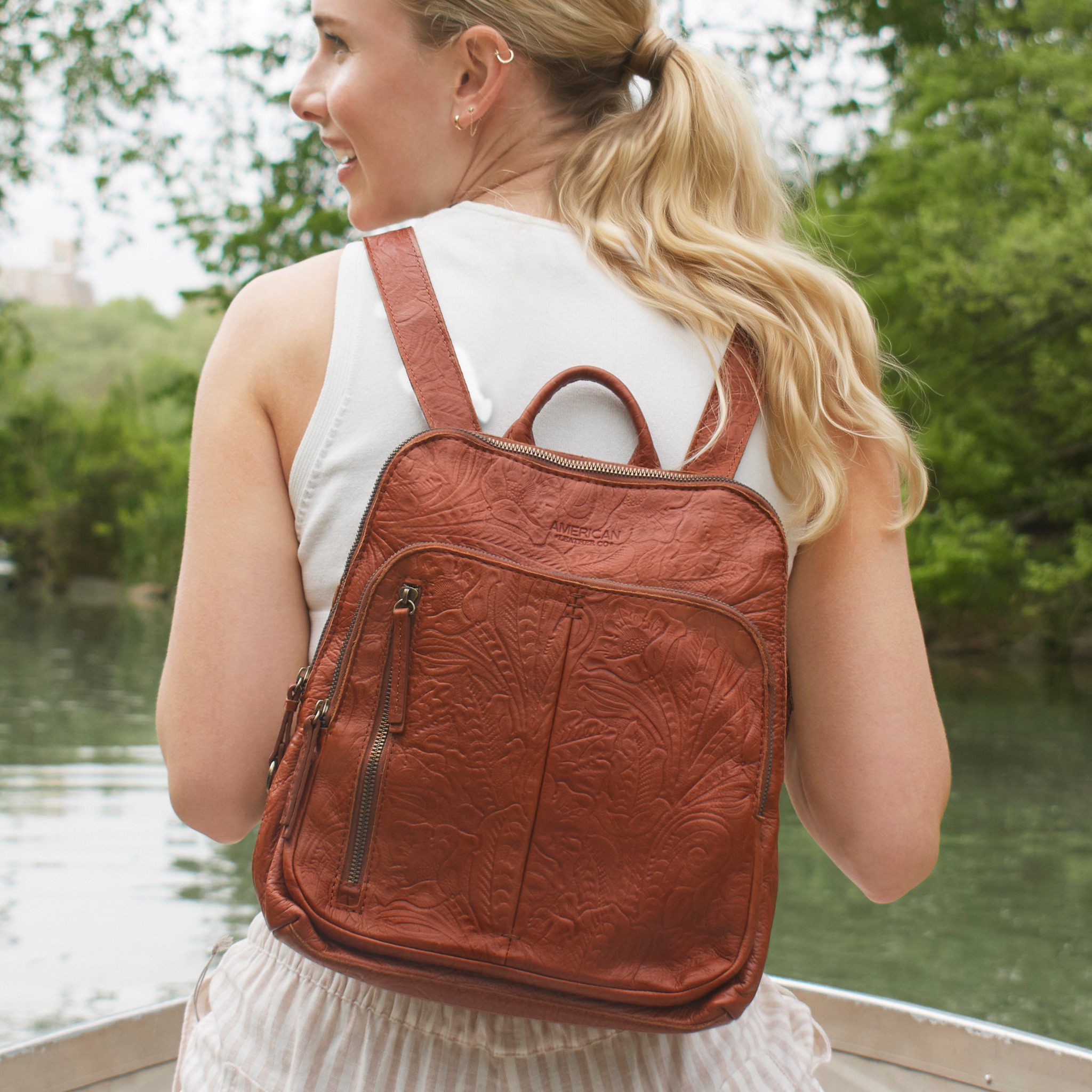 cleveland backpack american leather Buy Co. - Midsize provides ample room for your daily essentials Classic leather, modern edge 