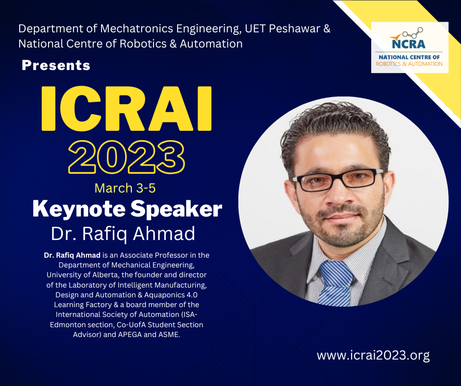 ICRAI 2023 - Dr. Rafiq Ahmad is an Associate Professor in the ...