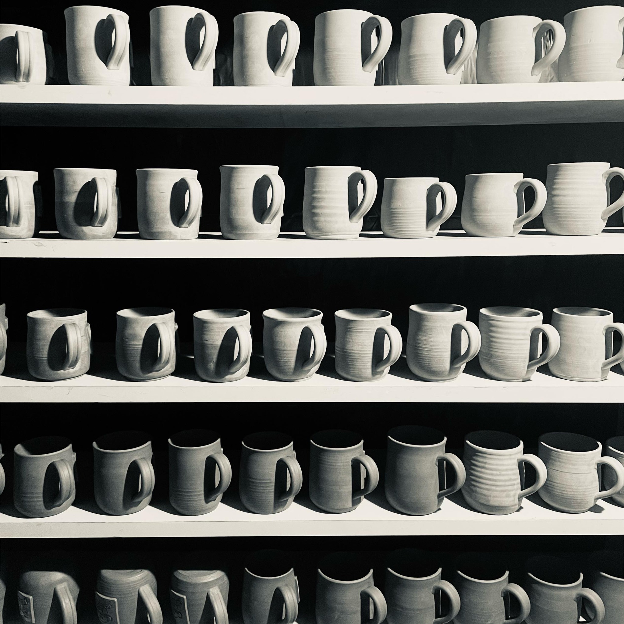 Sharon and I spent the day (the entire day) trimming mugs and steins ...