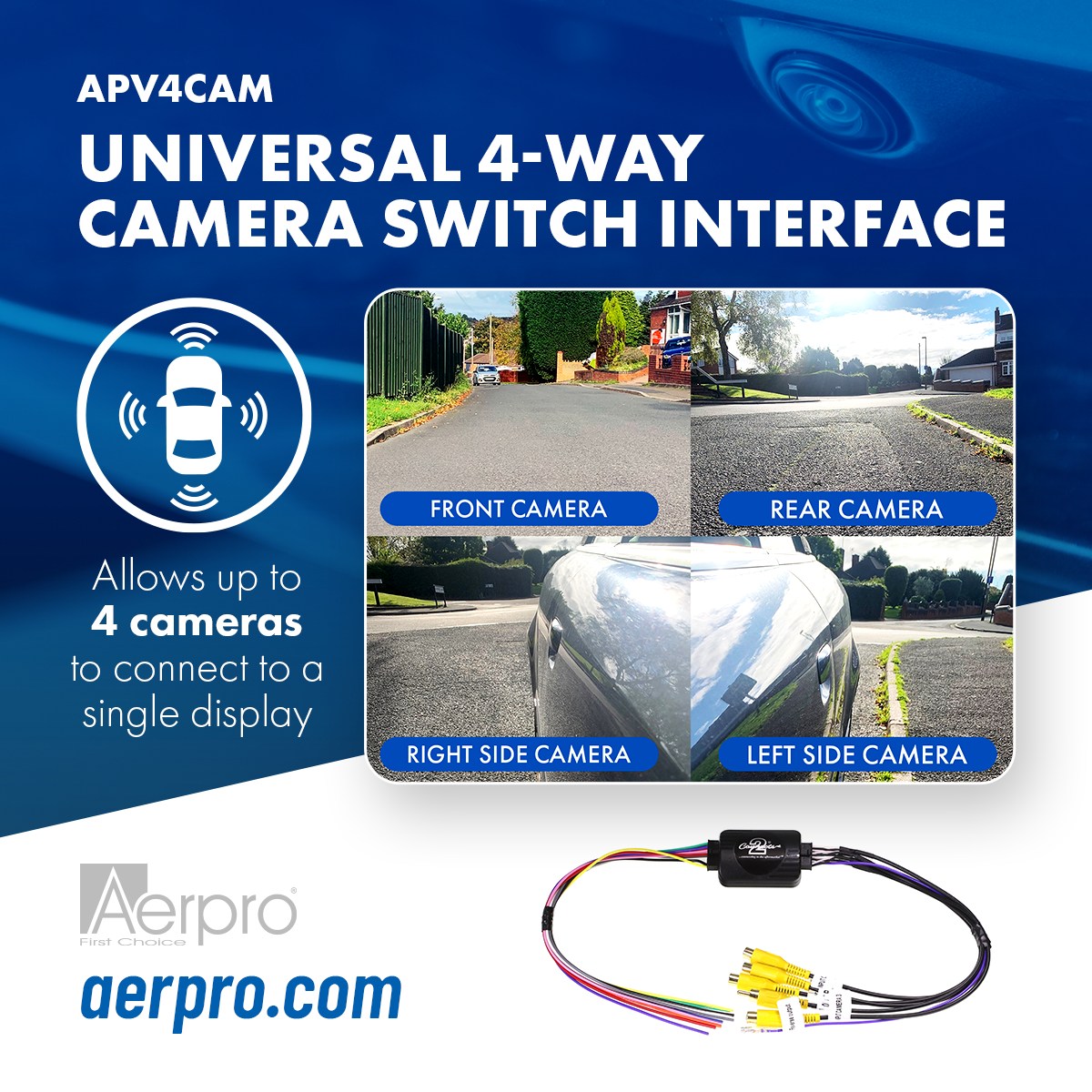 Aerpro - The Aerpro APV4CAM is a universal multi camera switch ...