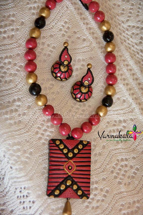 varnakala terracotta jewellery