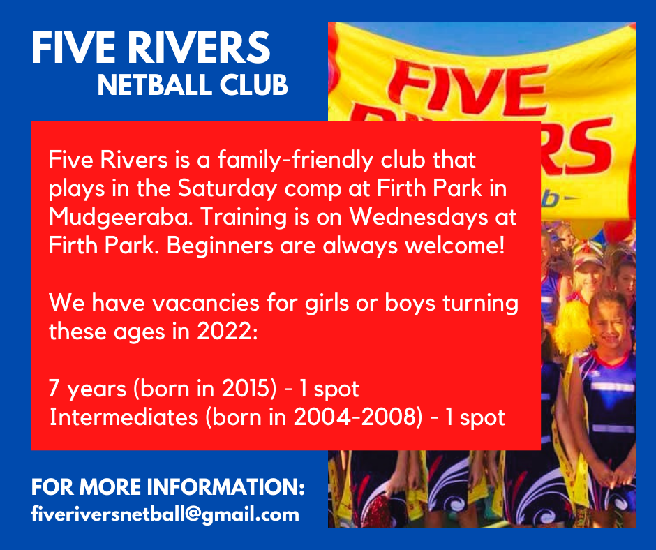 Five Rivers Netball Club Inc. | Facebook