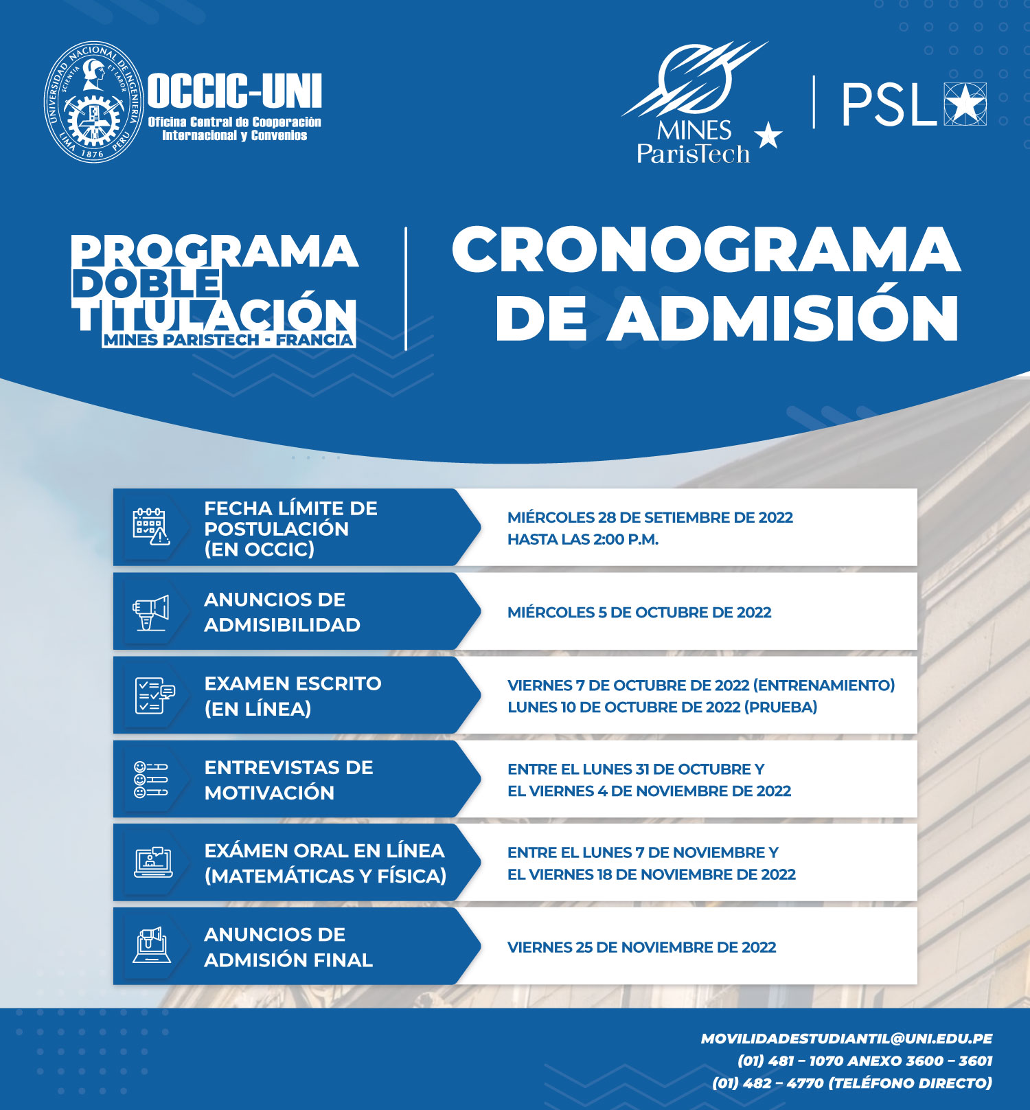 📣📣 ATENCIÓN #ComunidadUNI 📣📣 ⛔Le informamos que se aperturan las ...