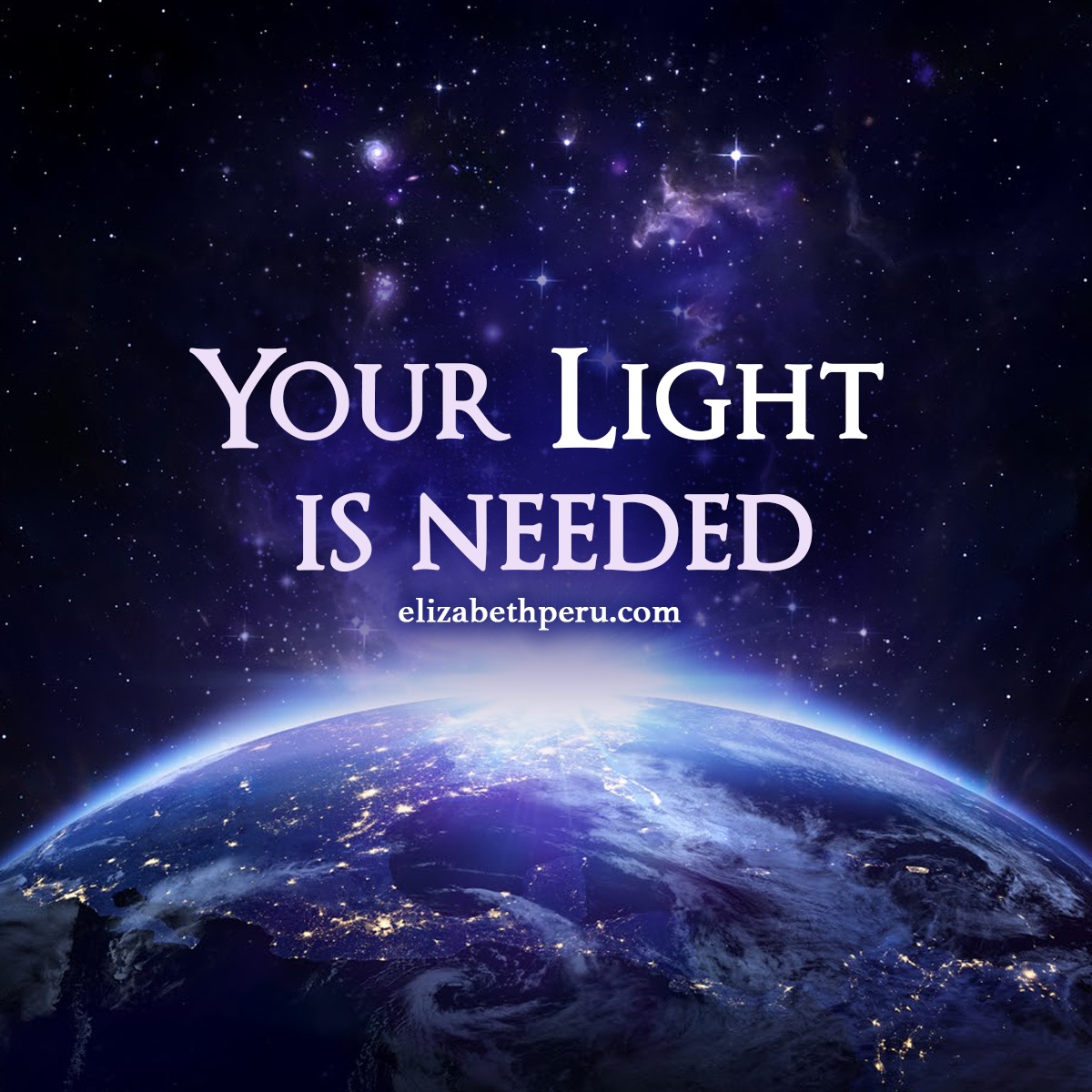 Elizabeth - YOUR LIGHT IS NEEDED.... Have you noticed that April brings ...
