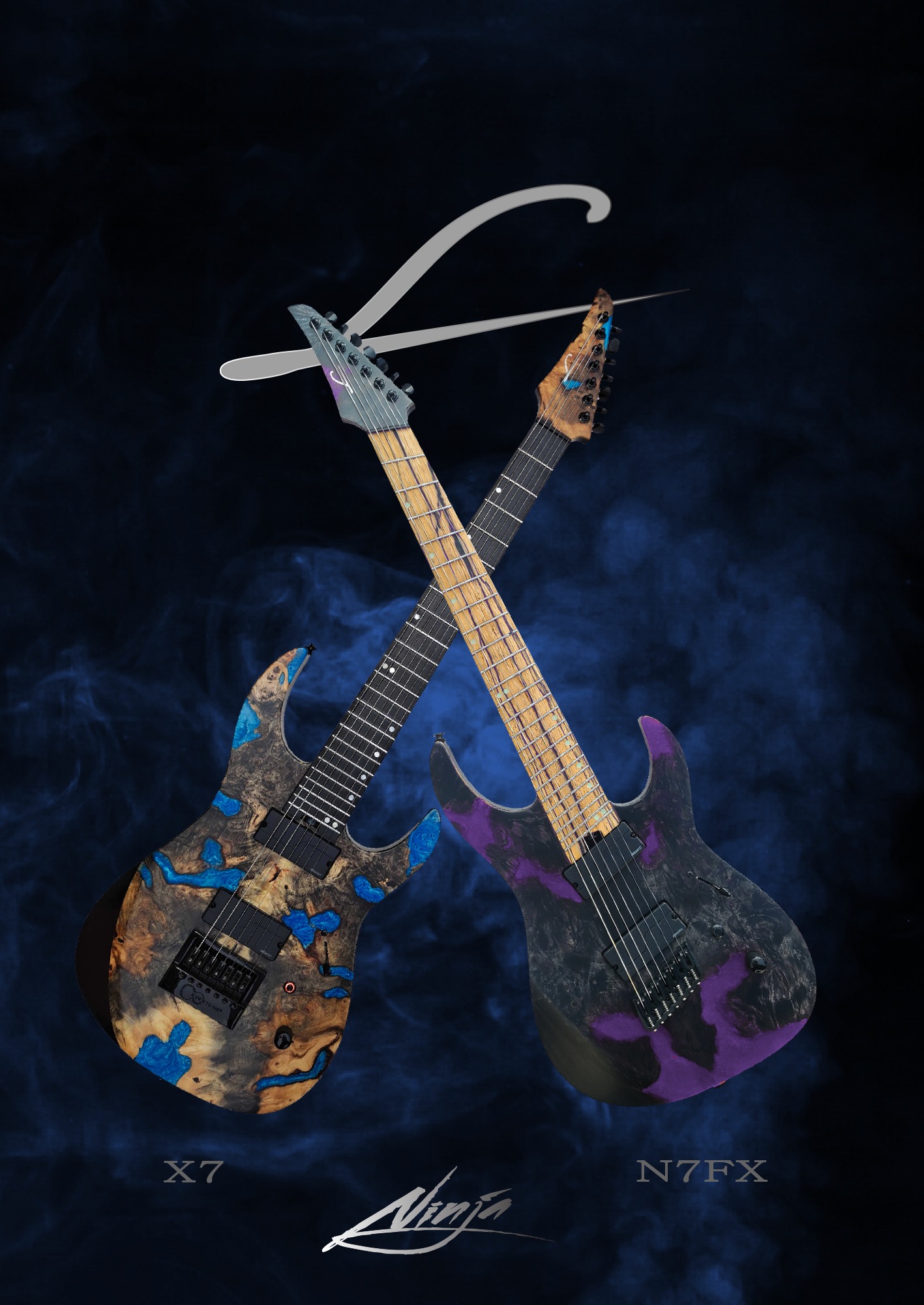 Legator X 7 string #Legator #N7XFR #N7FX #Xseries #Ruby #Amethyst