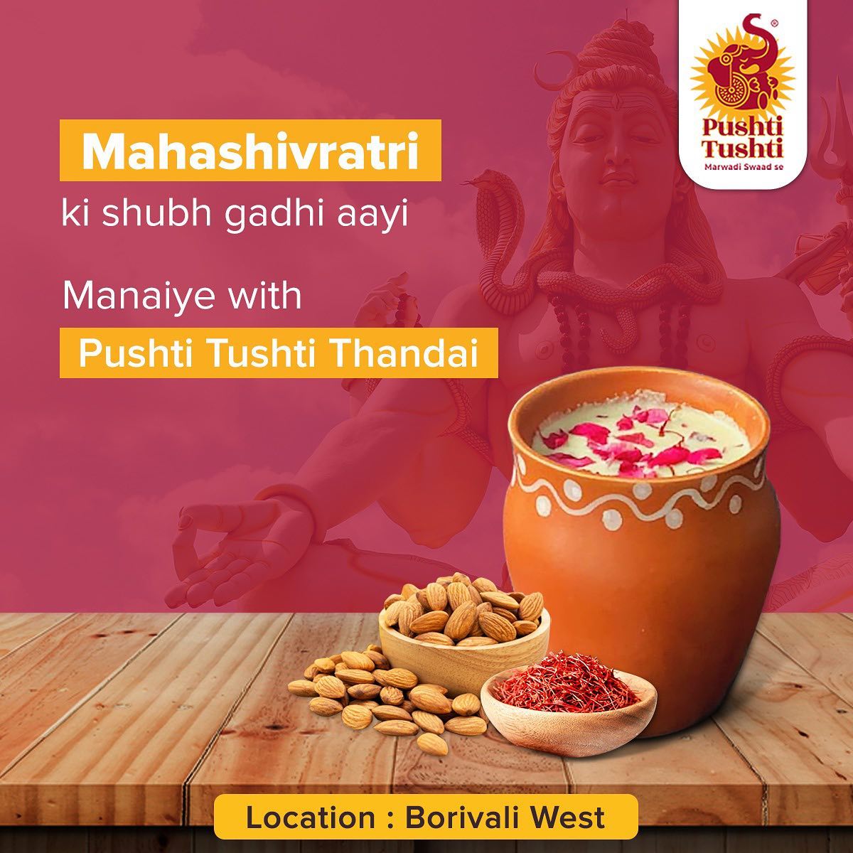 Pushti Tushti - Our Thandai is all set to refresh you!... | Facebook