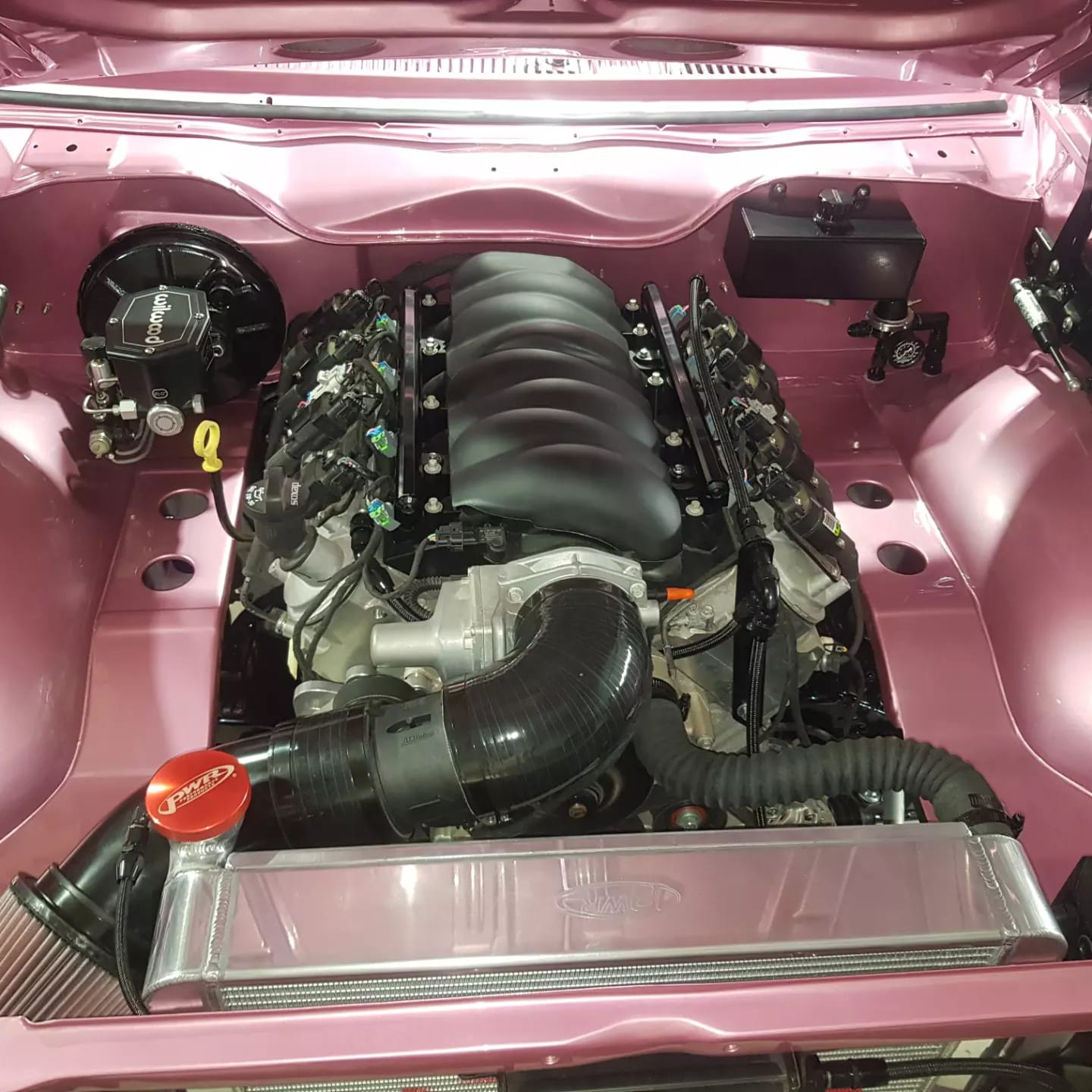 Kustom Muscle - LS3 Pink Torana after body and paint refit...