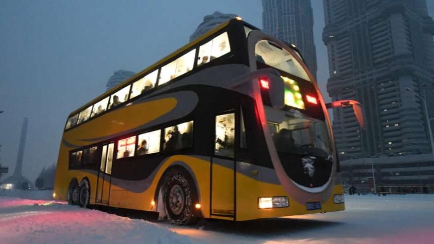 🇰🇵 The new bus in Pyongyang,... - North Korea Girls 북조선 녀성 | Facebook