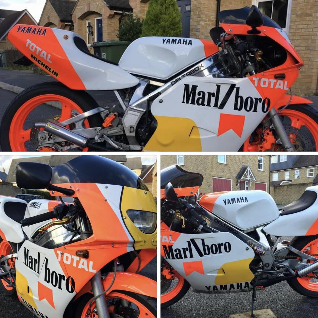 Ad: Yamaha TZR250R 3XV SPR in Marlboro/Biaggi livery On eBay here