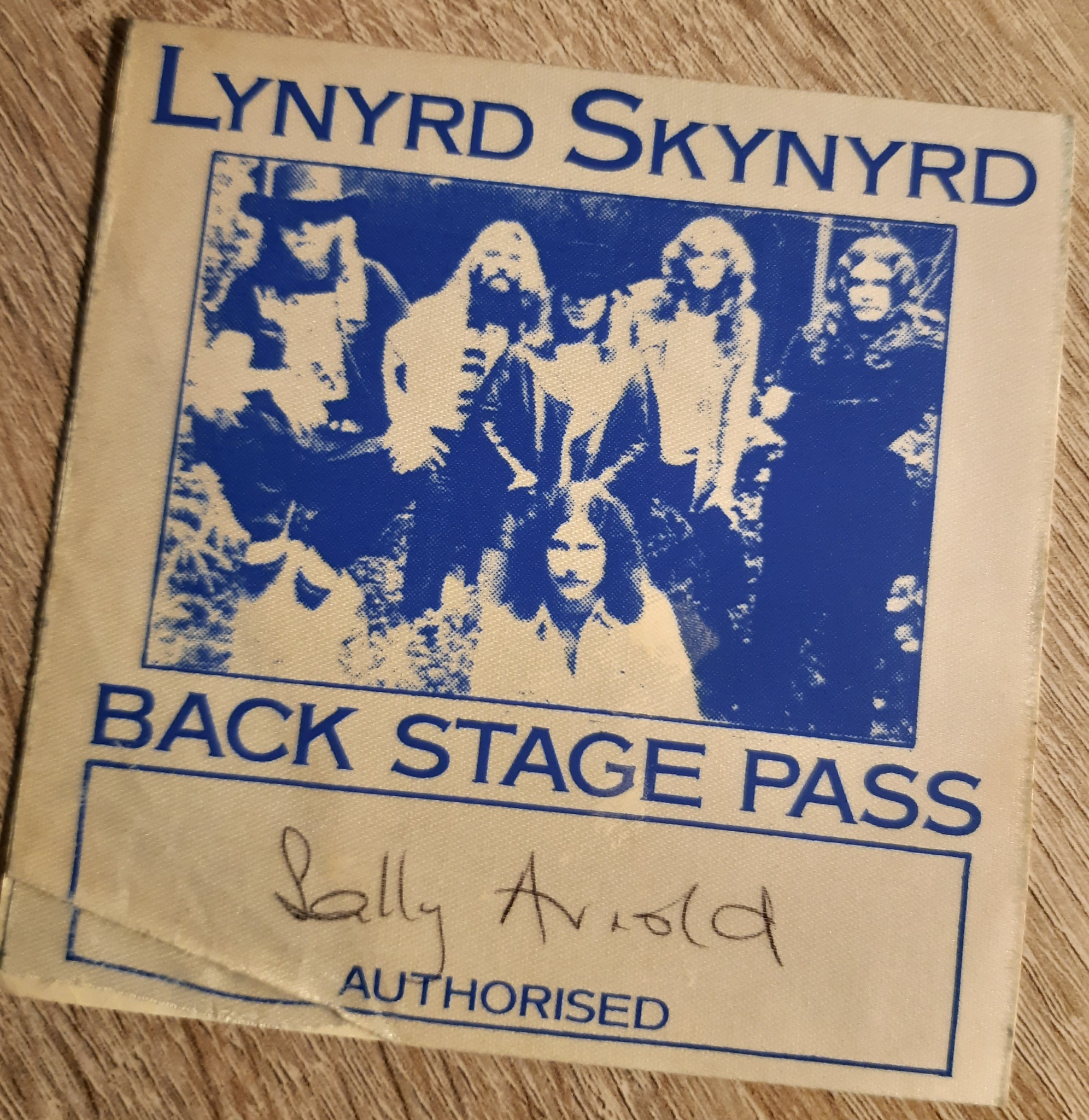 Lynyrd Skynyrd backstage pass from 1977 UK tour