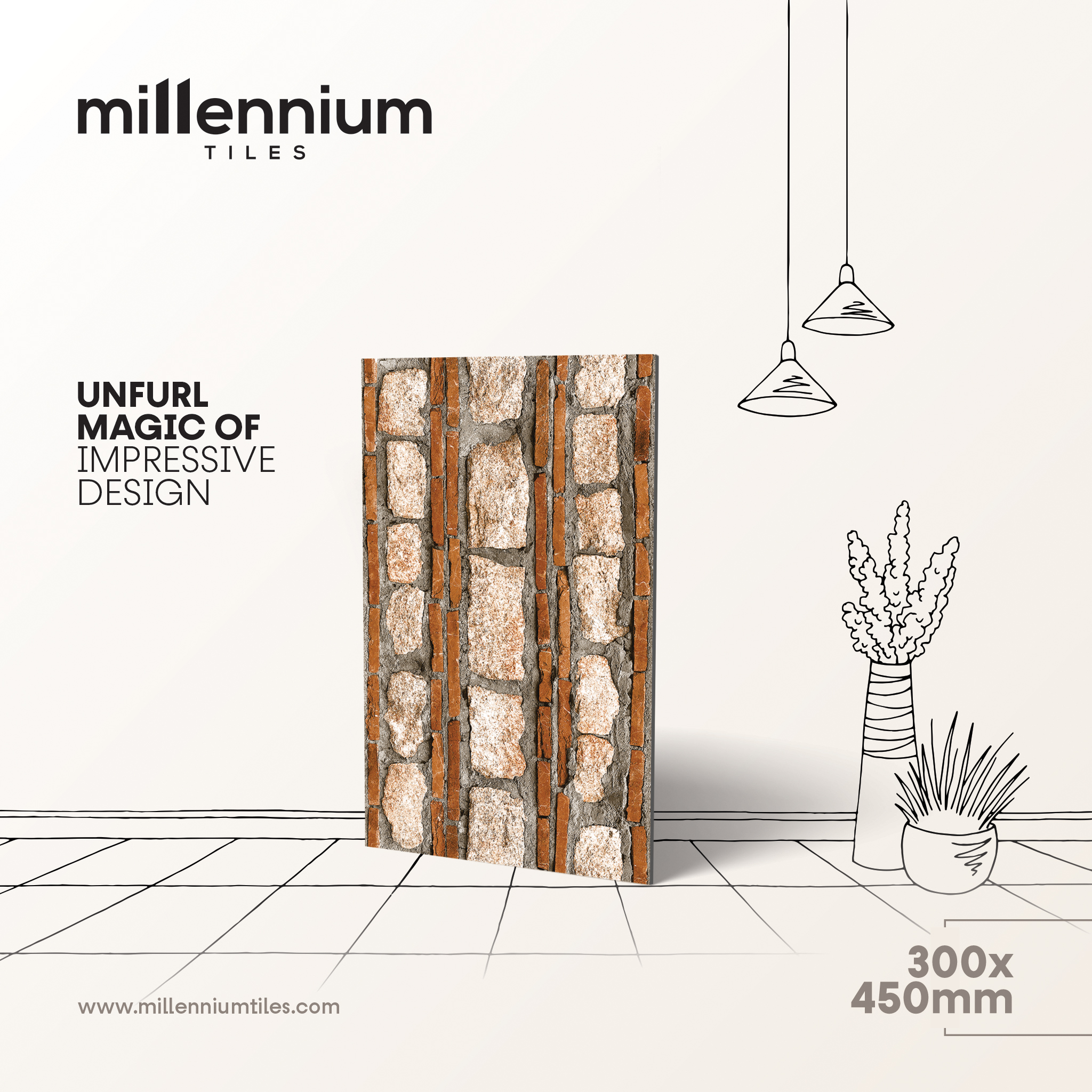 A range of surfaces that showcase the... - Millennium Tiles
