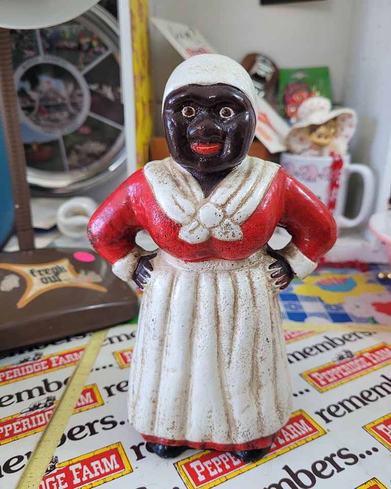 Antique cast iron Aunt Jemima bank, 8